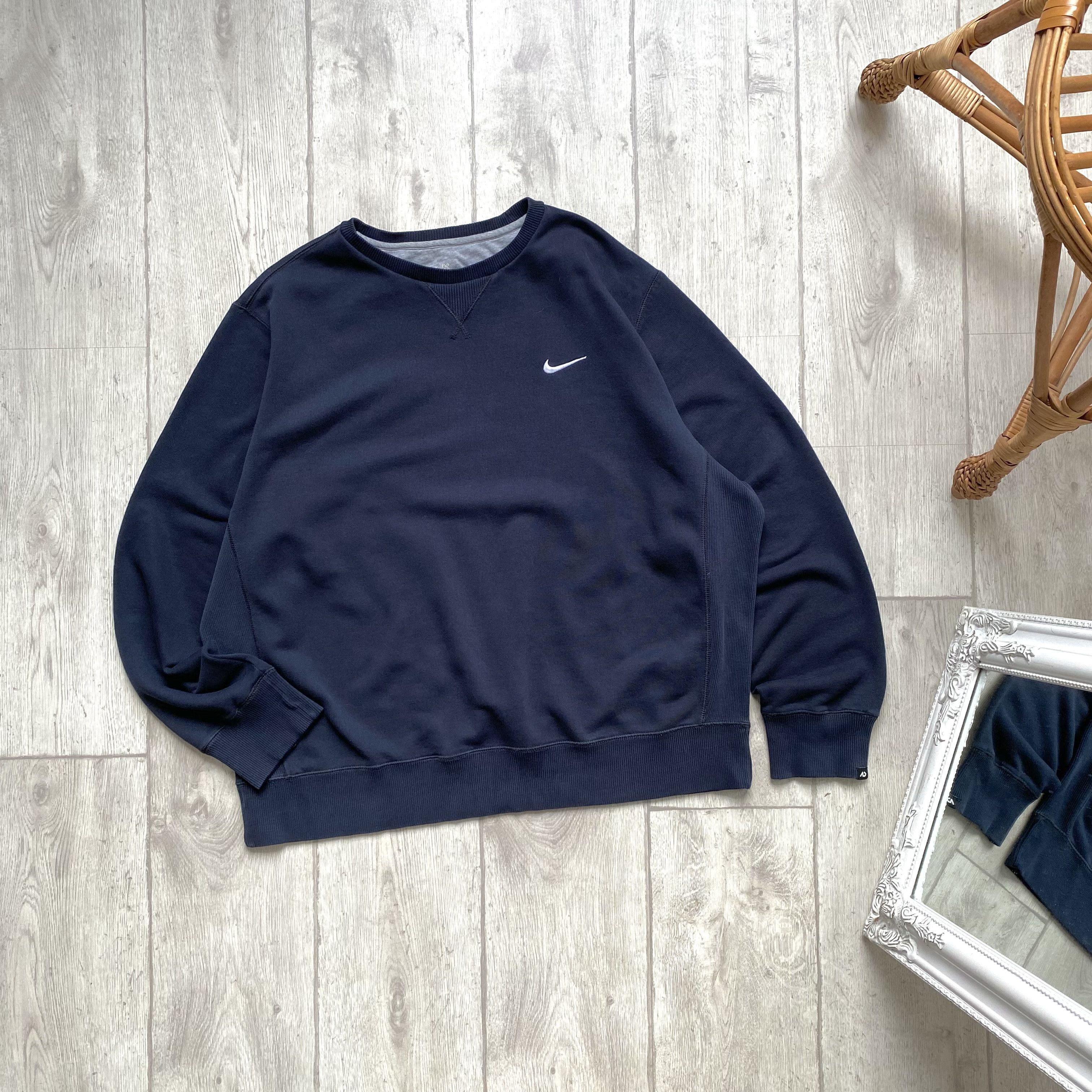 Nike Streetwear Vintage 3XL Vintage Nike Sweatshirt Crewneck Silver tag Y2K USA Grailed