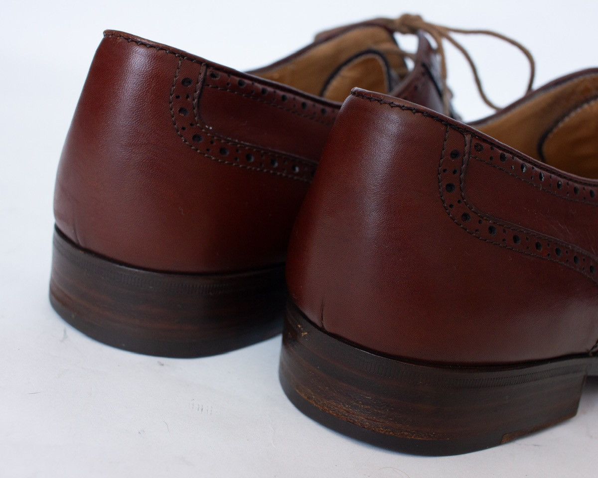 Salvatore Ferragamo Salvatore Ferragamo Brown Leather Oxford Cap Toe Brogue Size US 9.5 / EU 42-43 - 8 Thumbnail