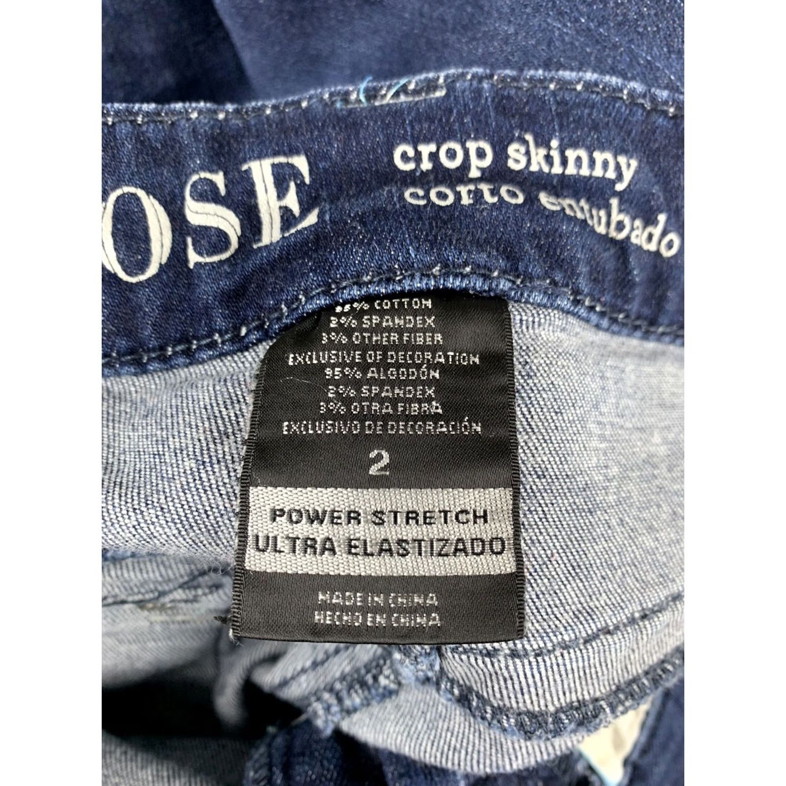 Vintage Knox Rose Skinny Crop Jeans Denim Capri Blue Size 2 28x25 Women Size 26" / US 2 / IT 38 - 5 Thumbnail