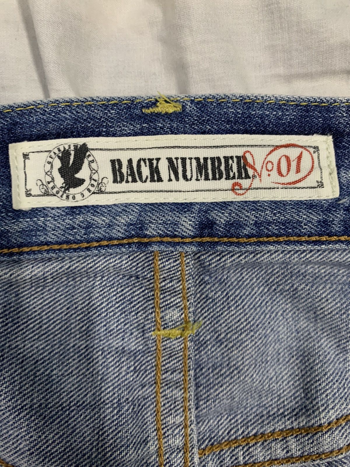 Japanese Brand Vintage Back Number Whiskers Straight Leg Distressed Jeans Size US 32 / EU 48 - 17 Thumbnail