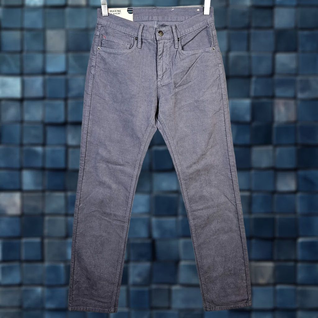 Vintage Blue Men's Slim Straight Corduroy Pant Casual 30X29 Gray Size US 30 / EU 46 - 1 Thumbnail