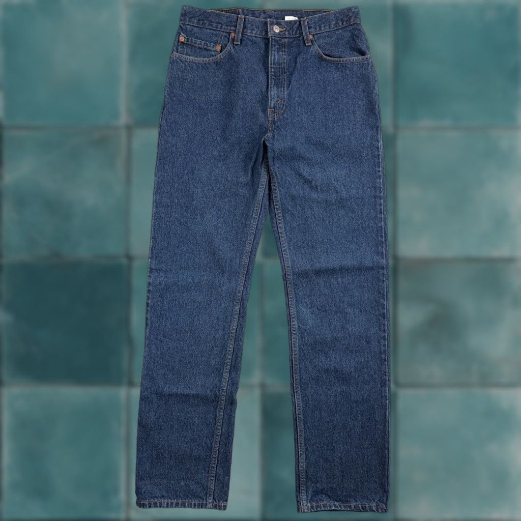Levi's Levi's 505 Vintage 90s Red Tab Straight Blue Jeans Med 34x34 Act 32x33 Zip Denim Logo Solid Light Cotton Belted? Size US 34 / EU 50 - 1 Thumbnail