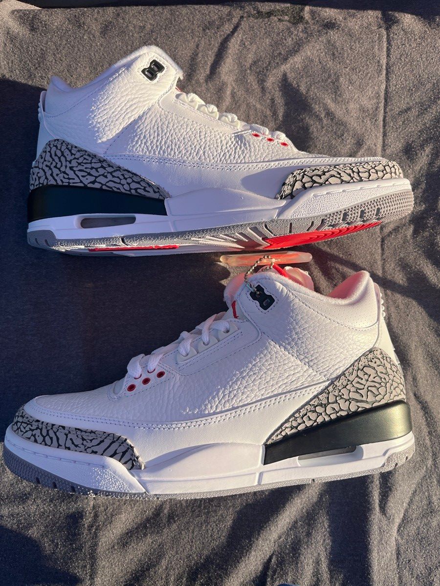 Pre-owned Jordan Nike " Air Jordan 3 Retro 'white Cement' 2011 | Men's Size 8.5" Shoes