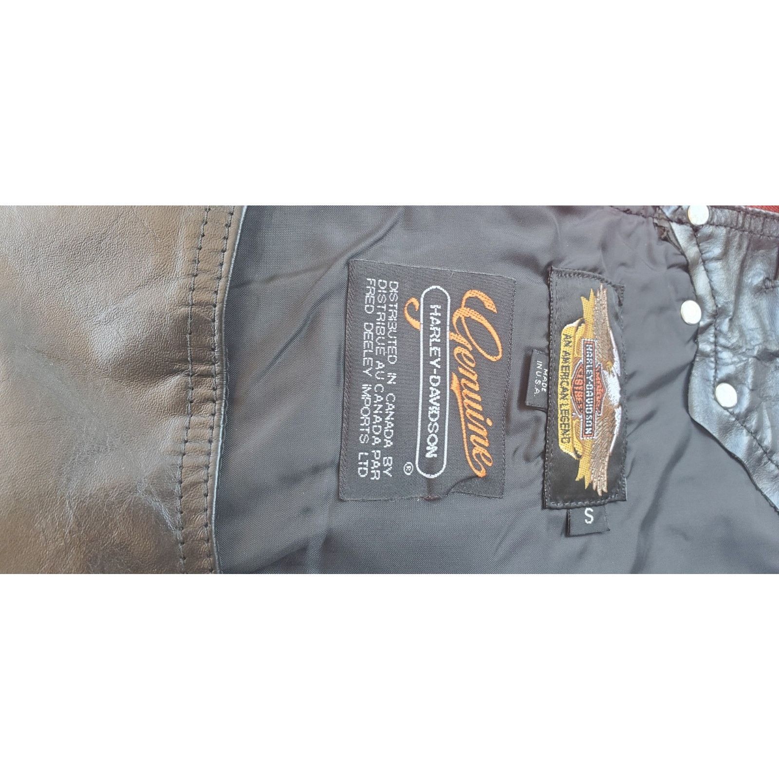 Harley Davidson Harley Davidson Chaps Womens leather S black Snap Motorcycle Size 26" / US 2 / IT 38 - 8 Thumbnail