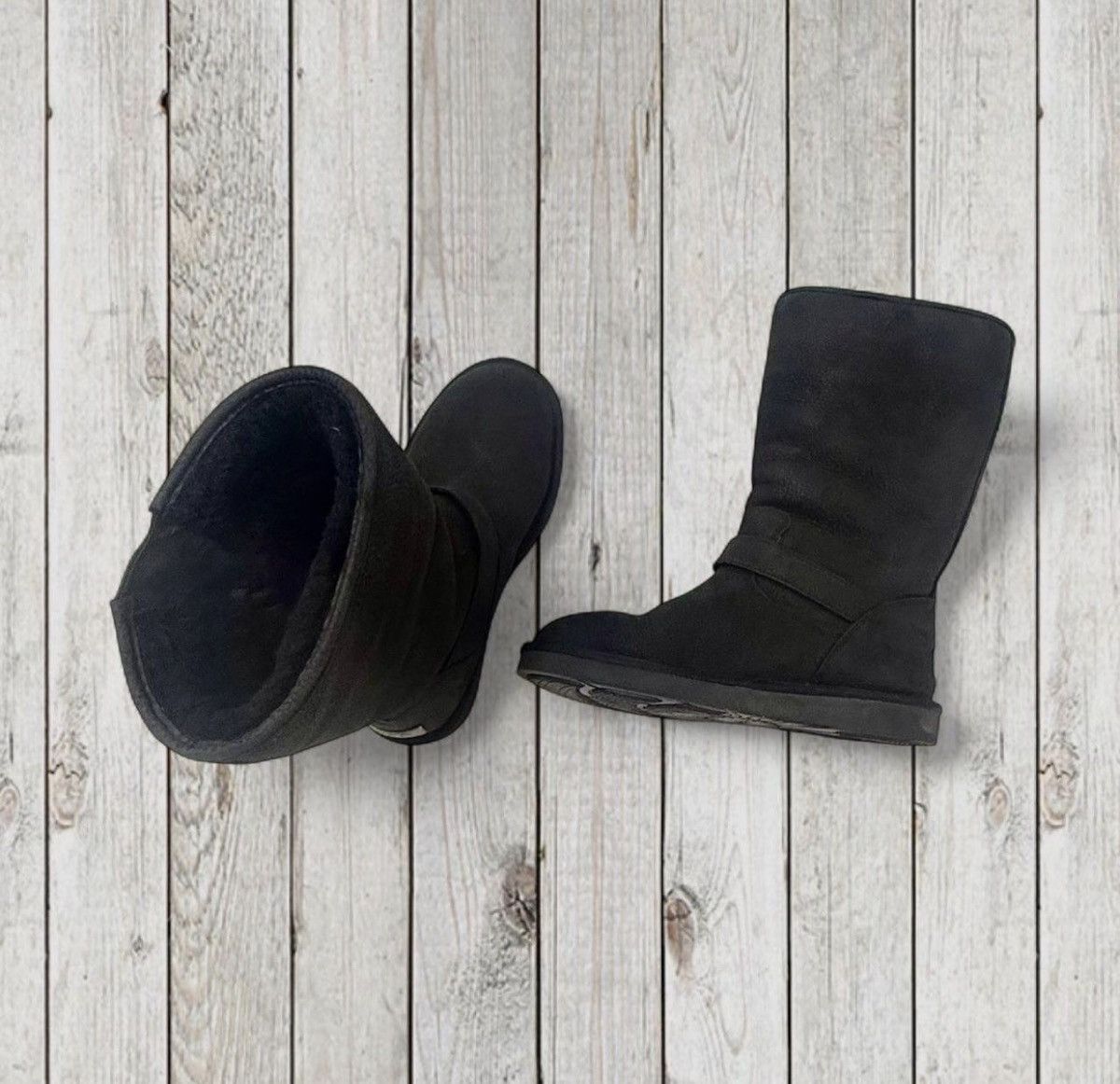 Ugg $240 UGG Sutter Leather Moto Boots - Black | Size: 9 Size US 9 / IT 39 - 1 Thumbnail