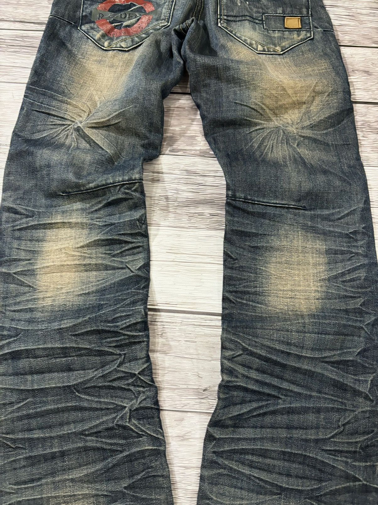 Designer × Hysteric Glamour × Japanese Brand Crazy Chrome Hearts Style Japanese Washed Jeans Size US 30 / EU 46 - 6 Thumbnail