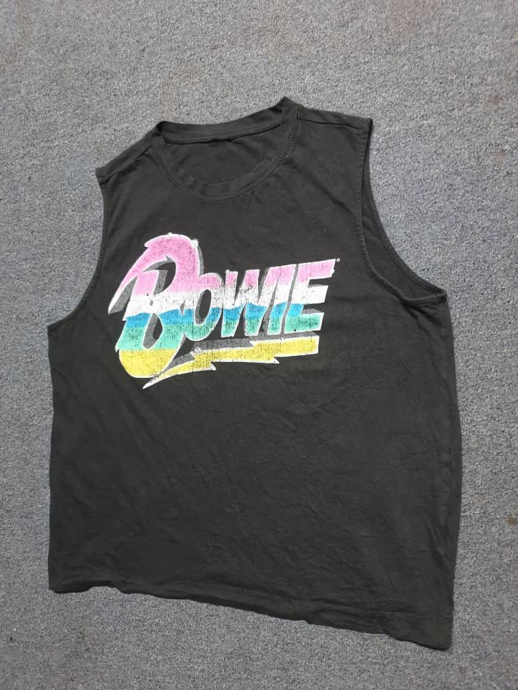 Band Tees David Bowie black colour sleeveless Size US L / EU 52-54 / 3 - 6 Thumbnail