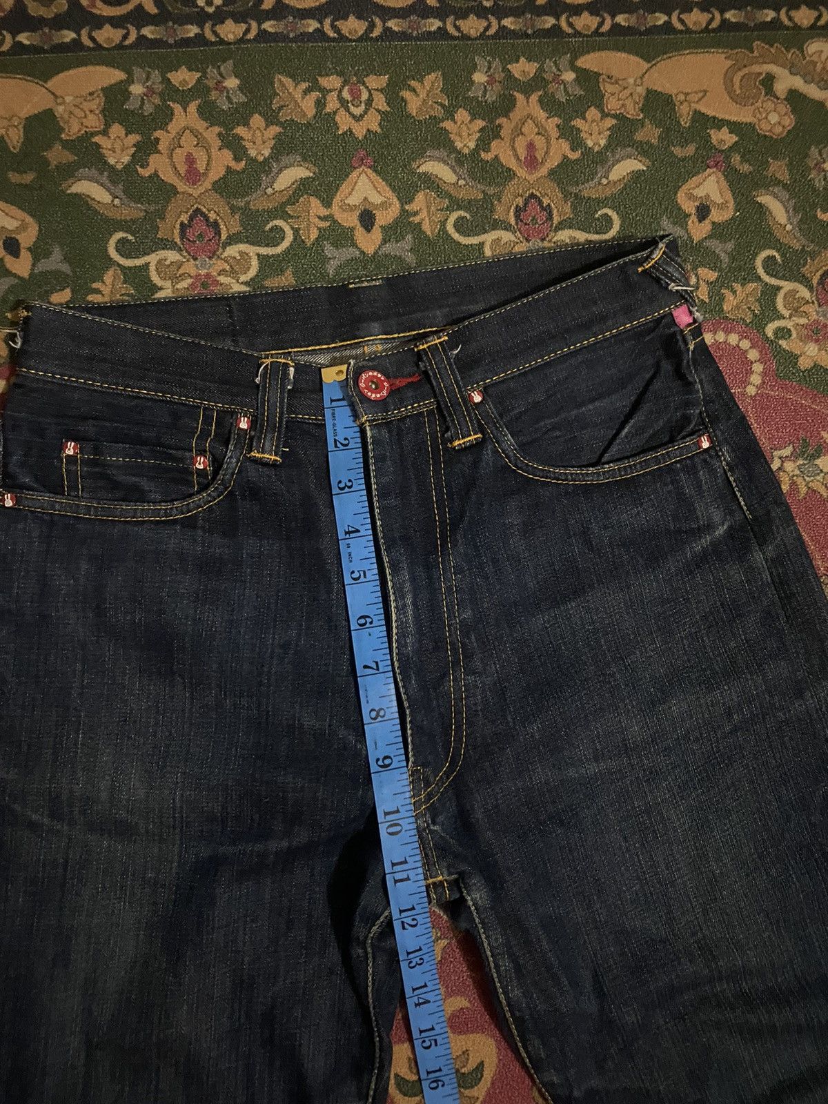 Designer × Japanese Brand × Vintage Cune Japan Distressed Rabbit Printed Denim Pants Size US 30 / EU 46 - 16 Thumbnail