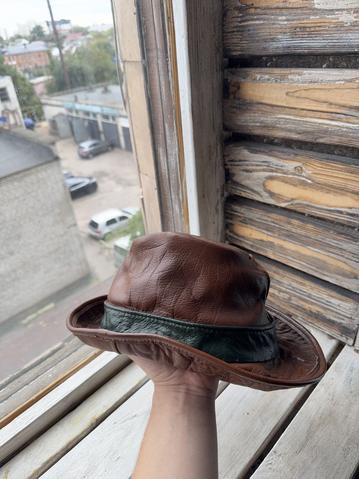 Vintage Vintage 90s Leather Western Rock USA Cowboy fedora hat Size ONE SIZE - 5 Thumbnail