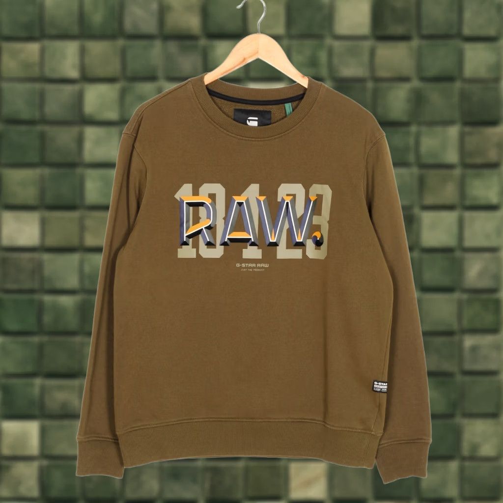G-Star G-STAR RAW DOT R Pullover Sweatshirt Men L Khaki Pullover Sweatshirt Mens L Khaki Dock R Dot R Sweatshirt Size US L / EU 52-54 / 3 - 1 Thumbnail