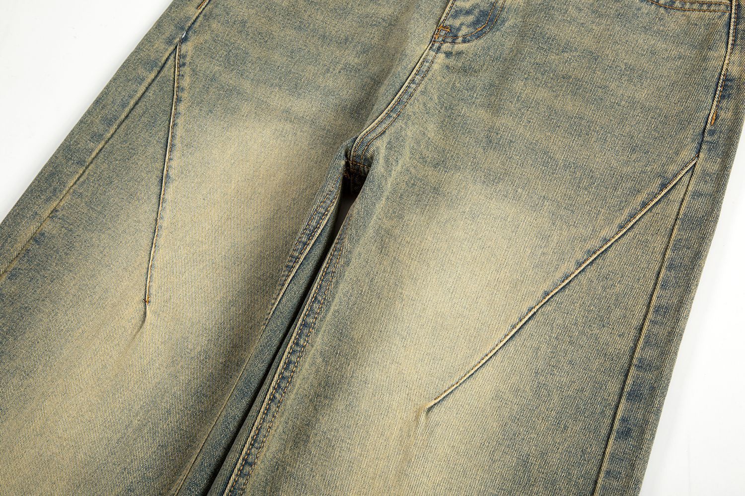 Japanese Brand × Vintage Street wide-leg stitching washed distressed cargo jeans Size US 32 / EU 48 - 5 Thumbnail
