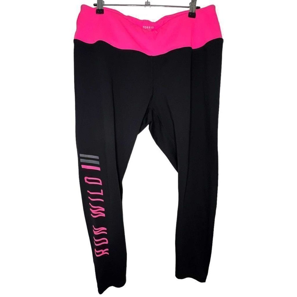 Torrid Torrid Athletic Cropped Leggings With Writing On Leg Size 38" / US 16 / IT 52 - 1 Thumbnail