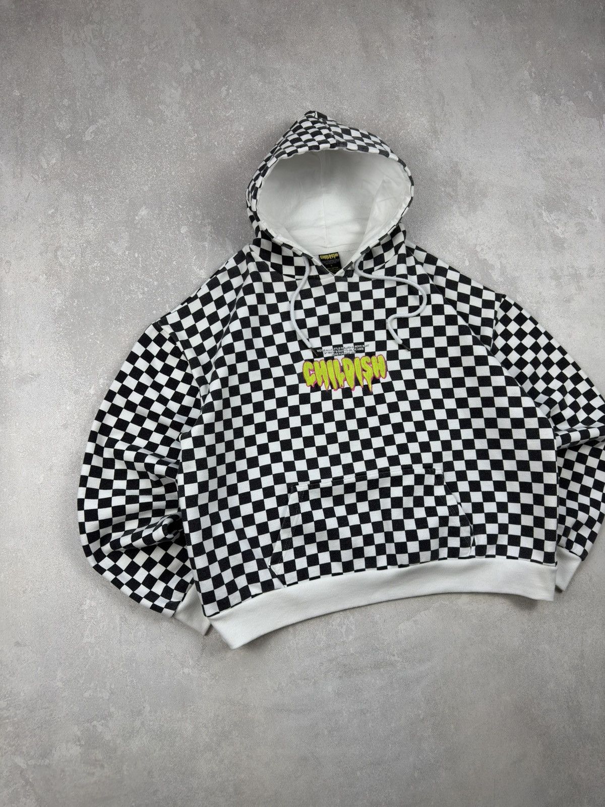 CHILDS Childish TGF Hoodie Checkered Box Logo Y2K Skategang Size US L / EU 52-54 / 3 - 10 Thumbnail