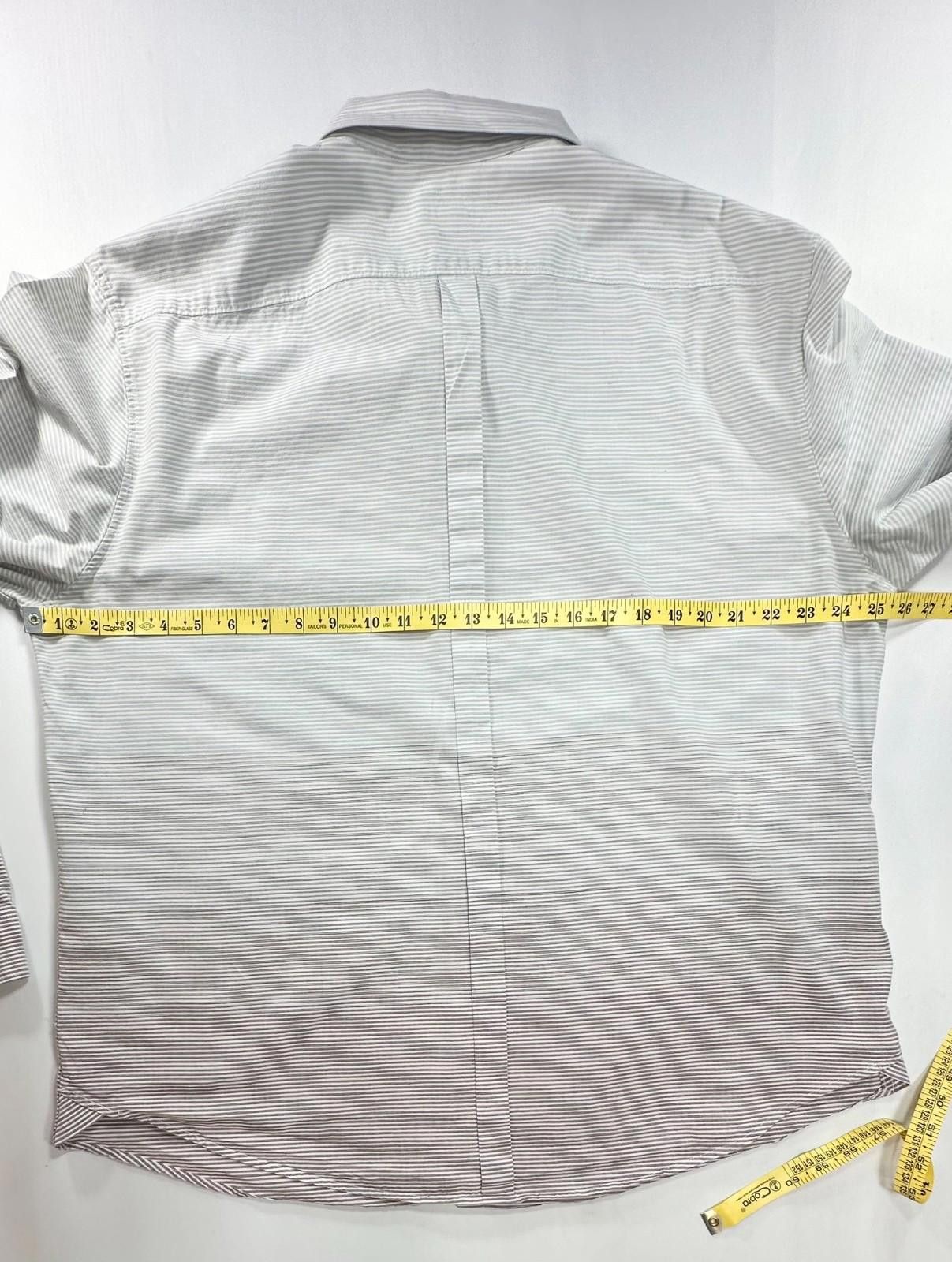 DKNY DKNY 100% Cotton Striped Button Up Shirt Gray Mens 2XL Size US XXL / EU 58 / 5 - 4 Thumbnail