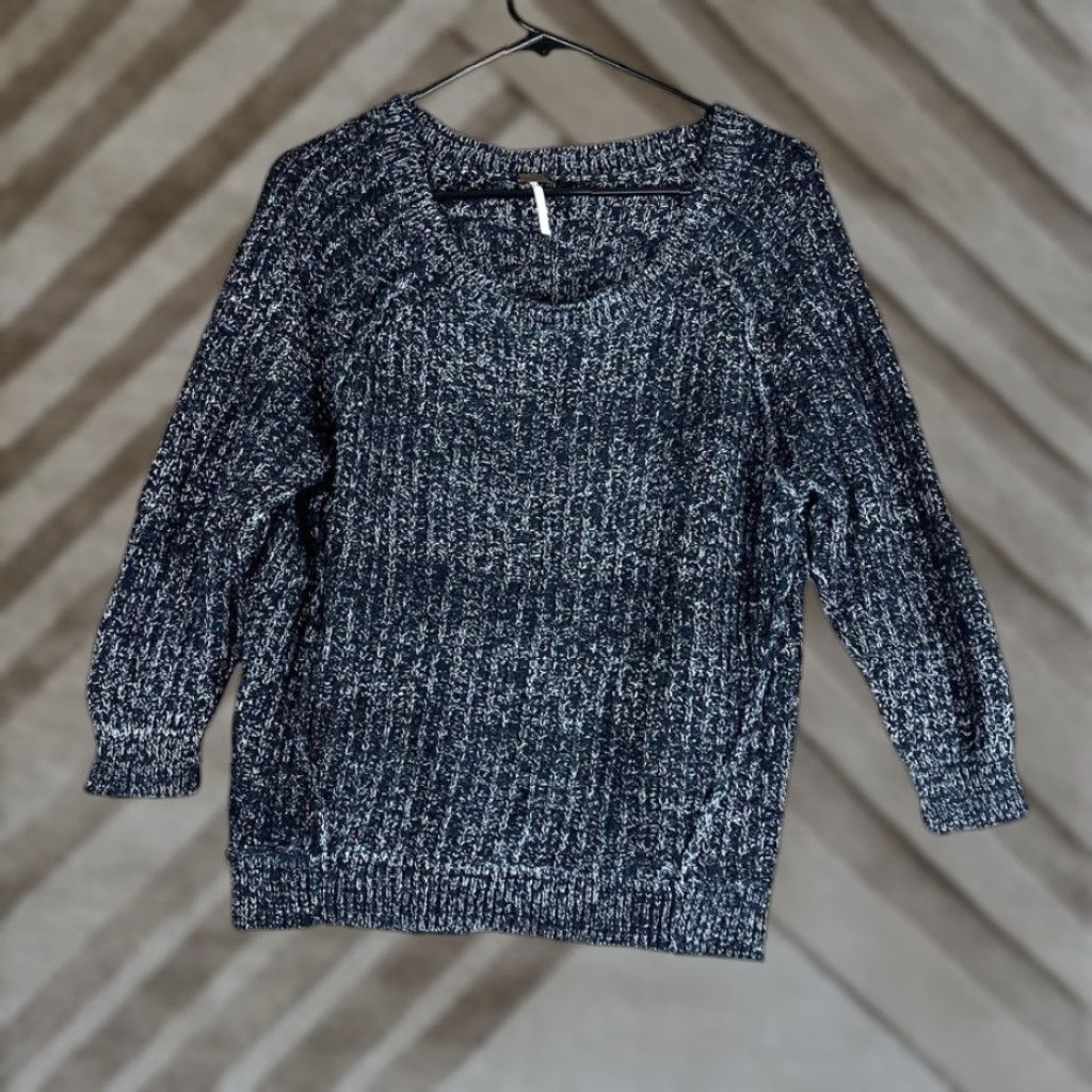 Free People Free People Womens Sweater Black Slouchy Pullover Knit Ribbed M Size M / US 6-8 / IT 42-44 - 1 Thumbnail