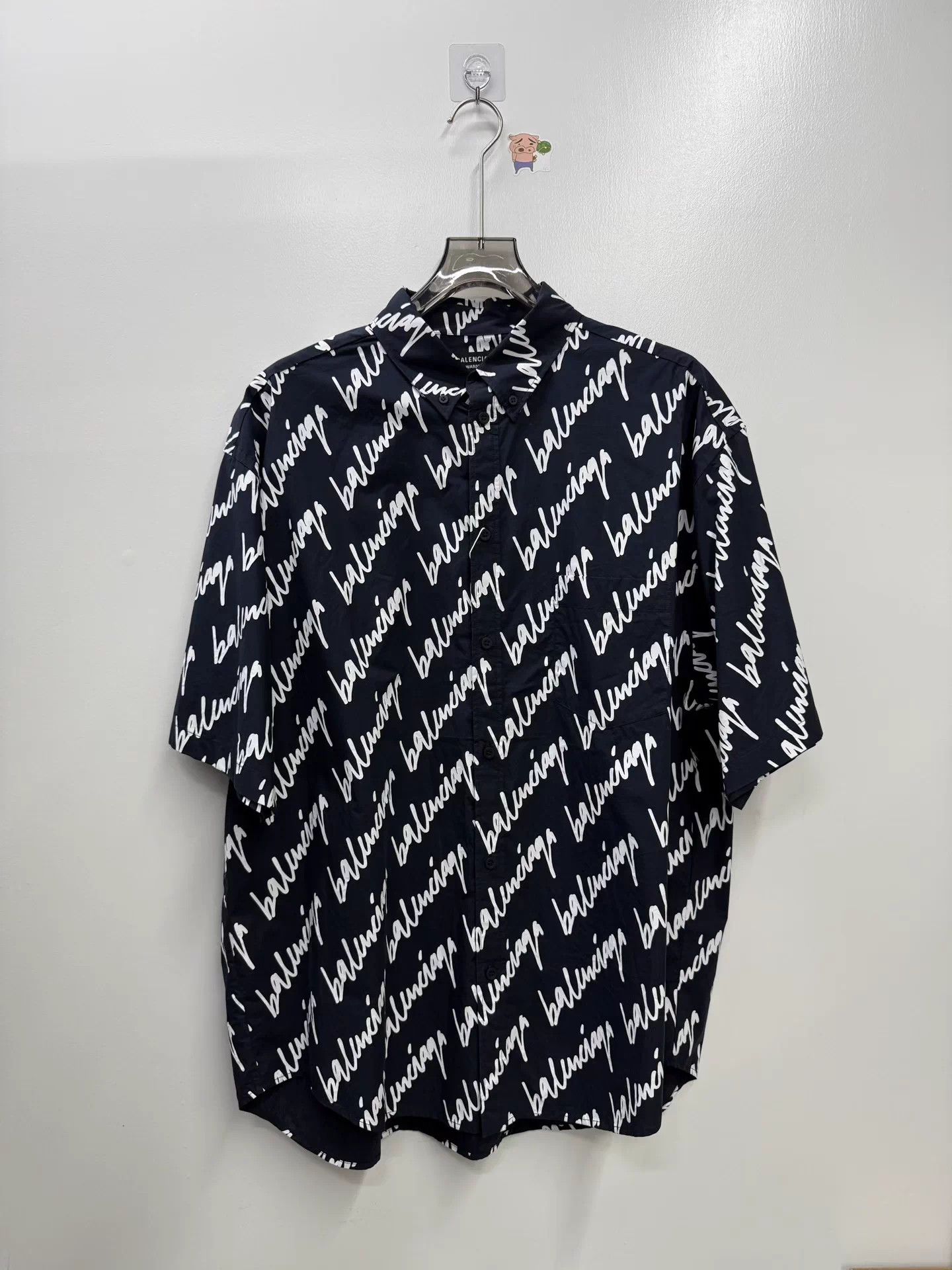 Balenciaga Balenciaga All-Over Logo Short Sleeve Shirt 40 Size US XXS / EU 40 - 1 Thumbnail
