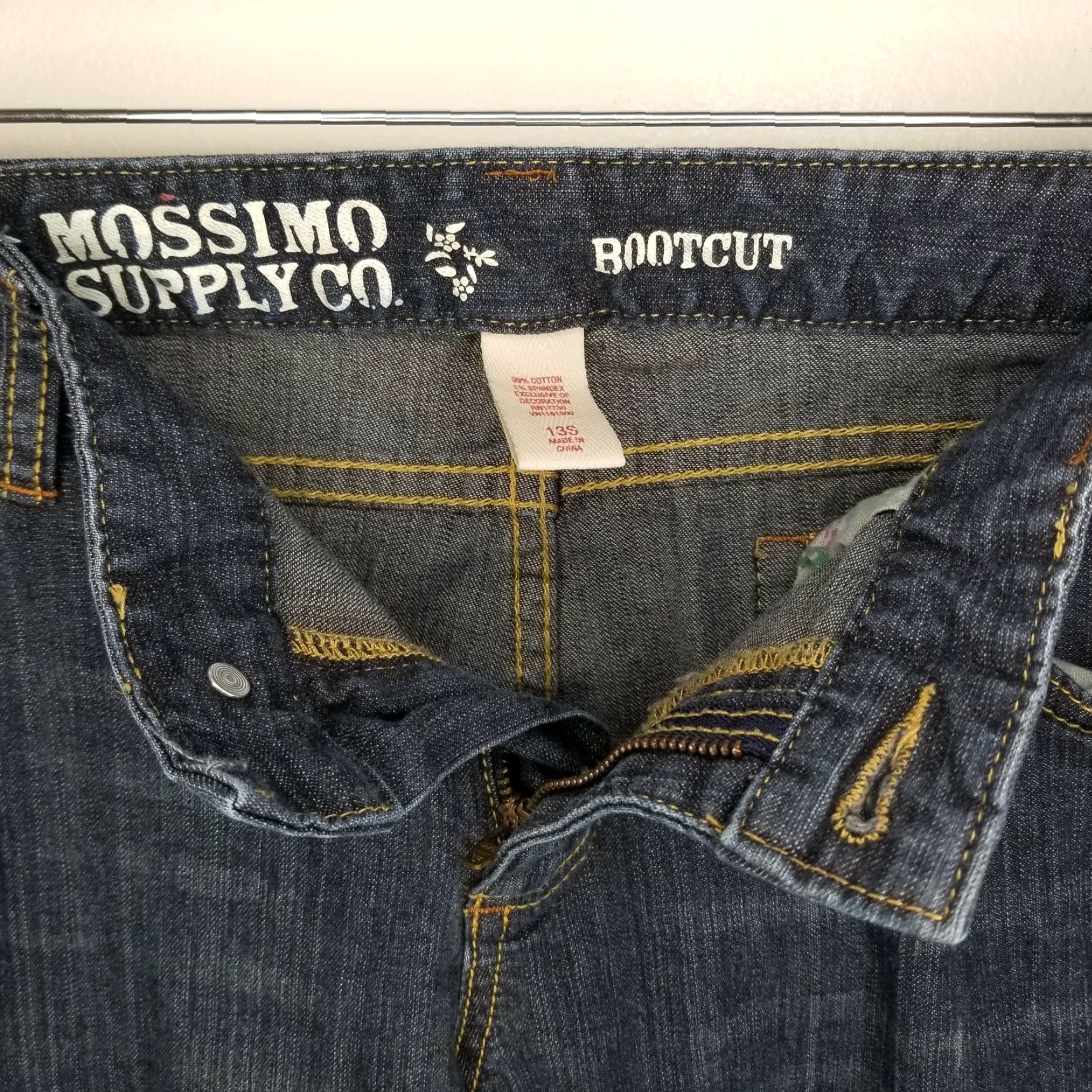 Mossimo MOSSIMO Juniors Jeans Size 13S Blue Bootcut Denim Stretch Slim 5-Pocket Size 34" / US 12 / IT 48 - 4 Thumbnail