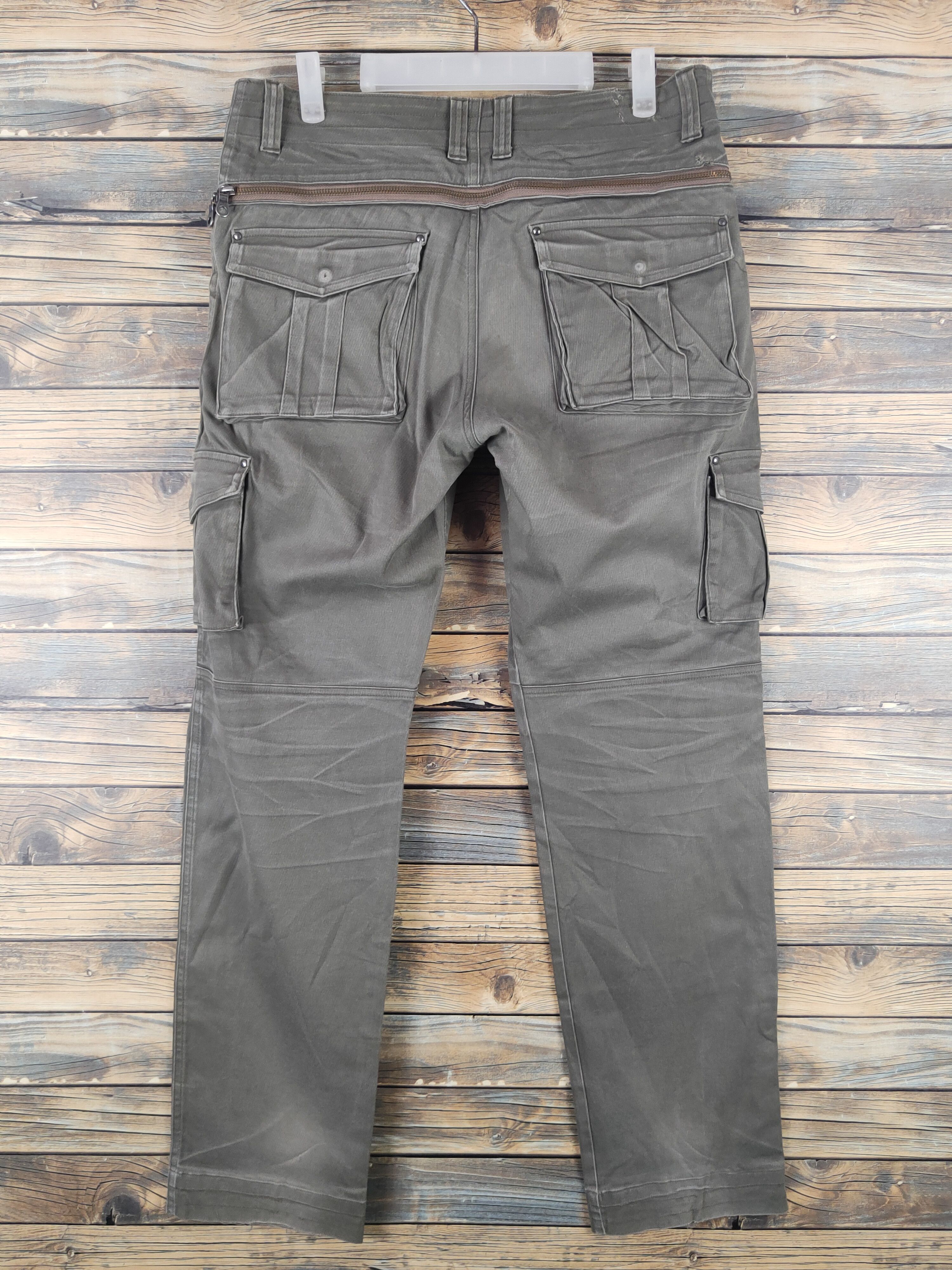 Boycott DL Boycott Dark Olive Multipocket Cargo Pants #46-265T Size US 32 / EU 48 - 8 Thumbnail