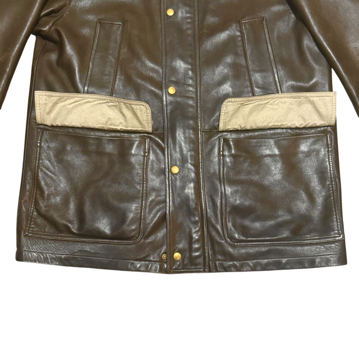 A.PRESSE A.PRESSE Leather Hunting Coat Size US L / EU 52-54 / 3 - 3 Thumbnail