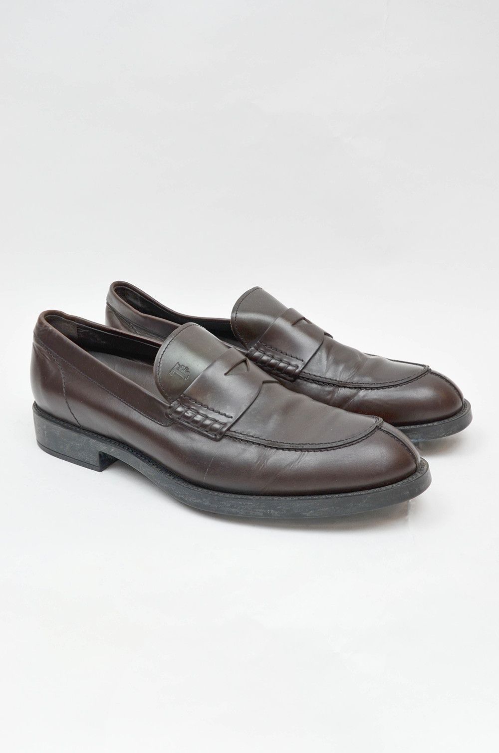 Designer × Tod's TOD'S Brown Leather Penny Slip On Loafers - US11 Size US 11 / EU 44 - 6 Thumbnail