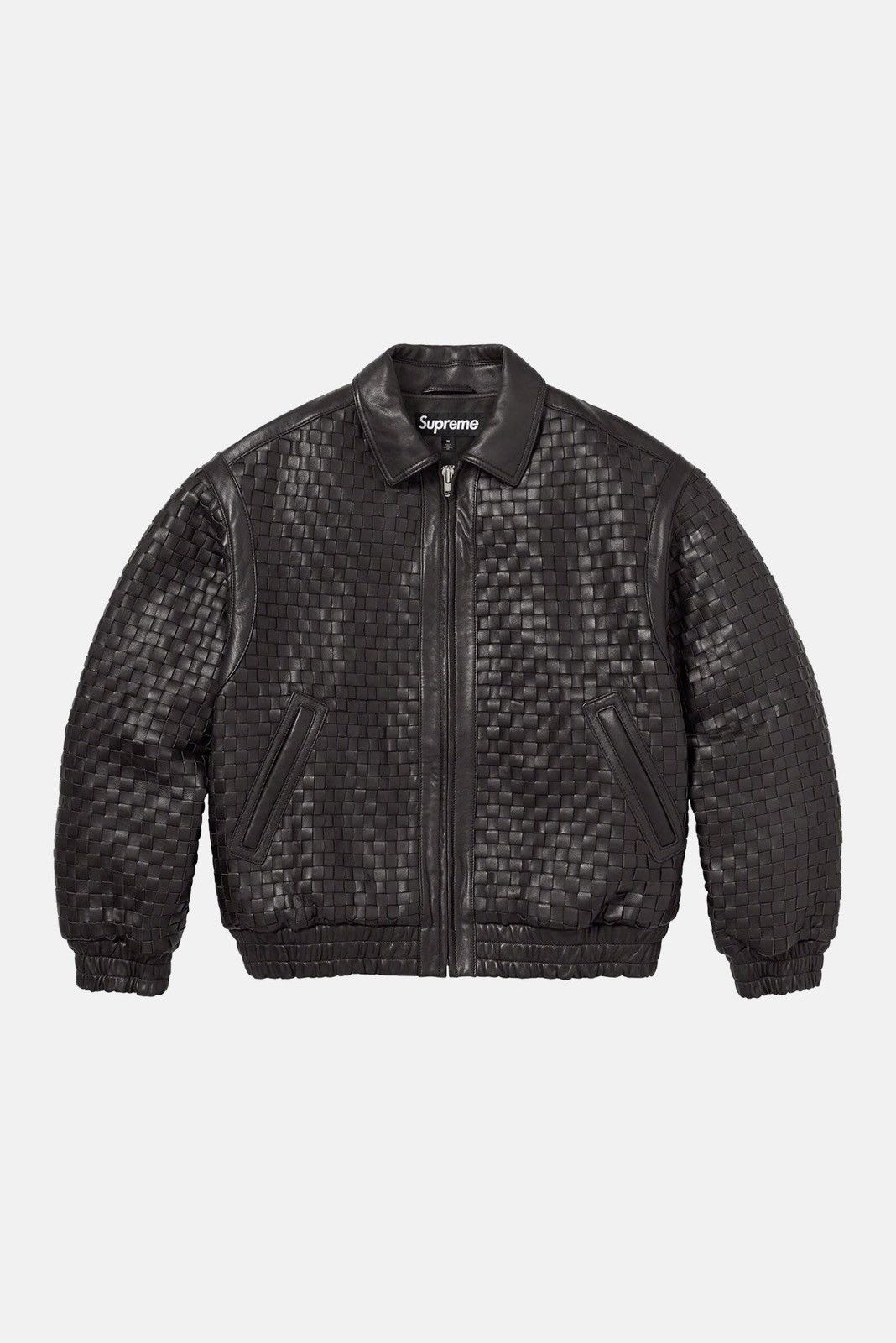 Supreme Supreme pebbled leather varsity jacket | Grailed