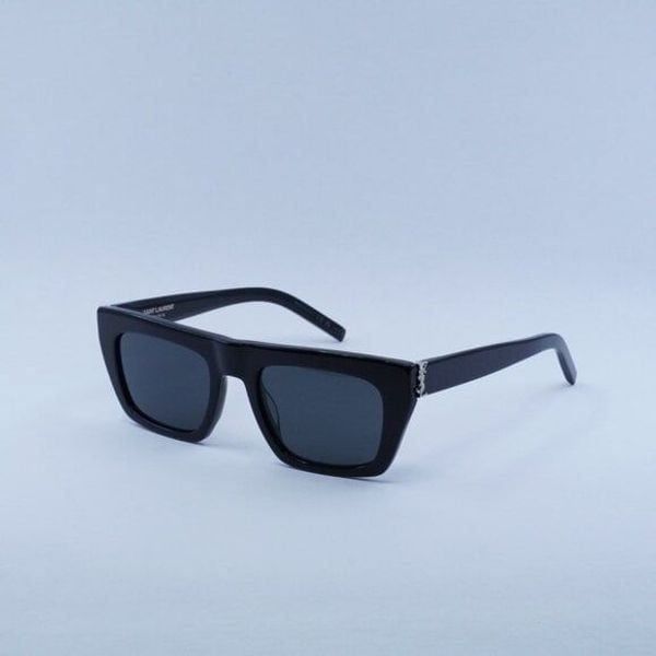 Saint Laurent Paris Saint Laurent SLM131 001 Sunglasses Black Rectangle Frame Size ONE SIZE - 2 Thumbnail