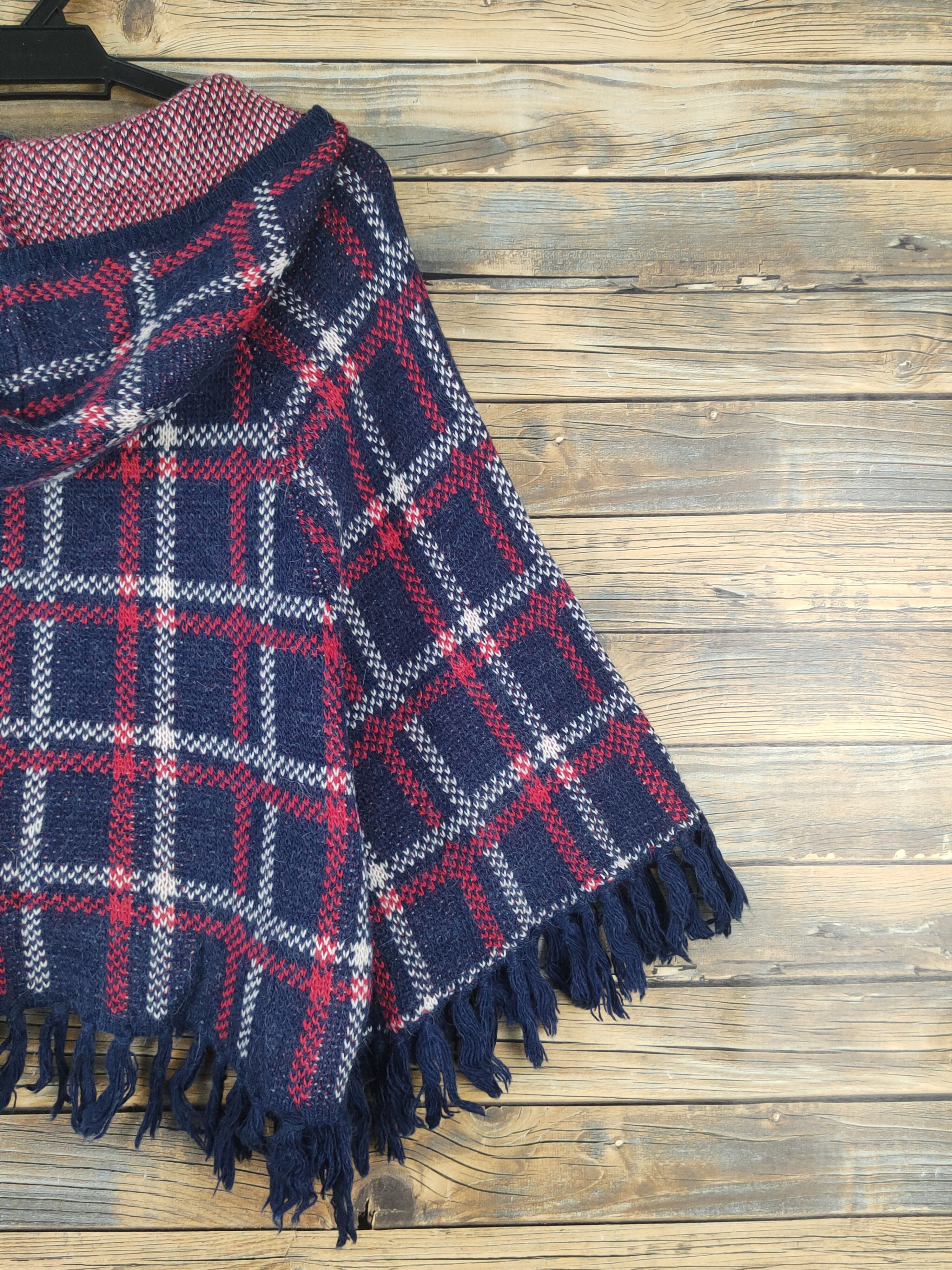 Japanese Brand Olive des Olive Navy Red Hoodie Knitwear Cardigan #W1243 Size L / US 10 / IT 46 - 9 Thumbnail