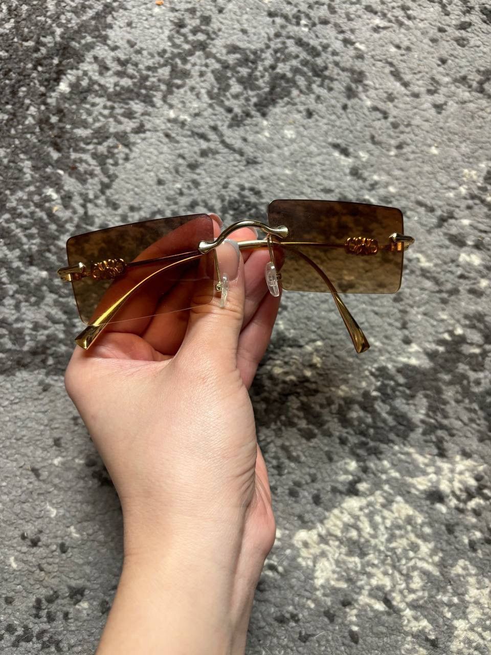 Designer × Japanese Brand × Vintage Vintage y2k chrome style brown sunglasses Size ONE SIZE - 7 Thumbnail