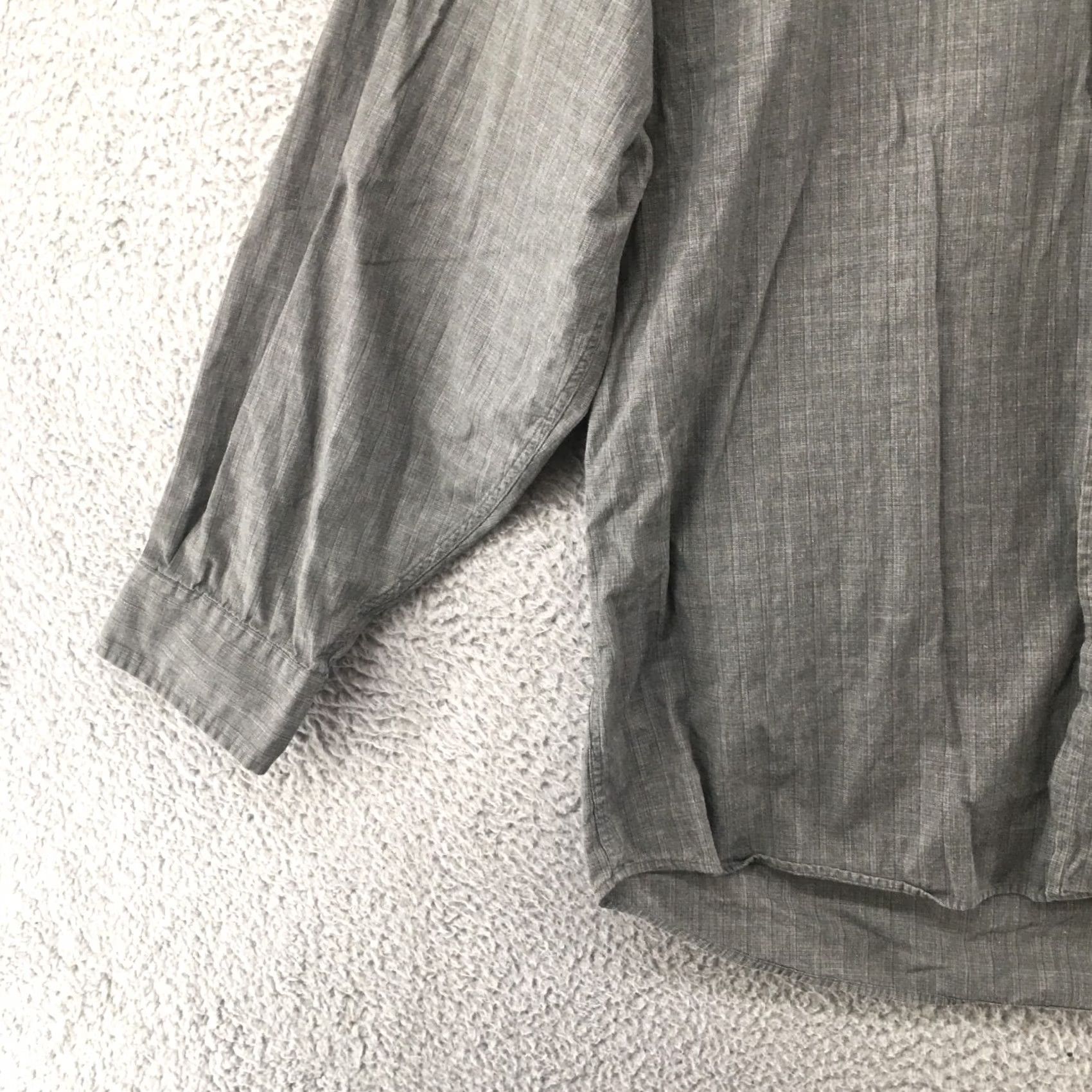 Vintage Halogen Button-Up Shirt Top Mens Large Gray Dolman Long Sleeve Collared Casual Size US M / EU 48-50 / 2 - 3 Thumbnail