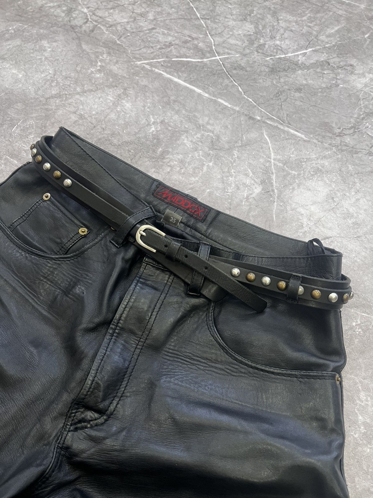 Hysteric Glamour × Le Grande Bleu (L.G.B.) × Vintage PUNK OPIUM RARE LEATHER BELT HYSTERICGLAMOUR STYLE Size ONE SIZE - 3 Thumbnail