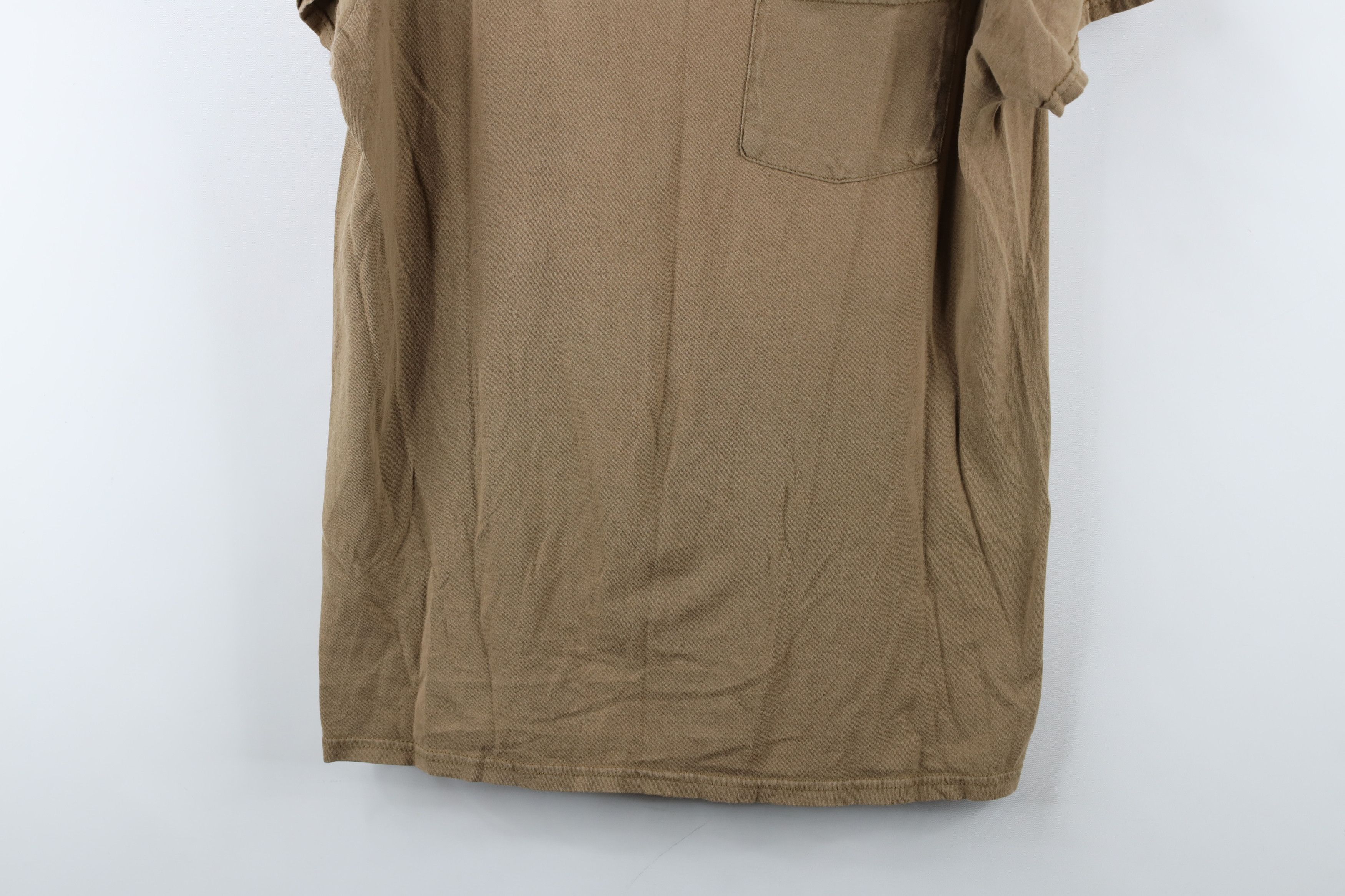 Vintage Vintage Y2K Streetwear Blank Pocket T-Shirt Brown Cotton Size US M / EU 48-50 / 2 - 3 Thumbnail