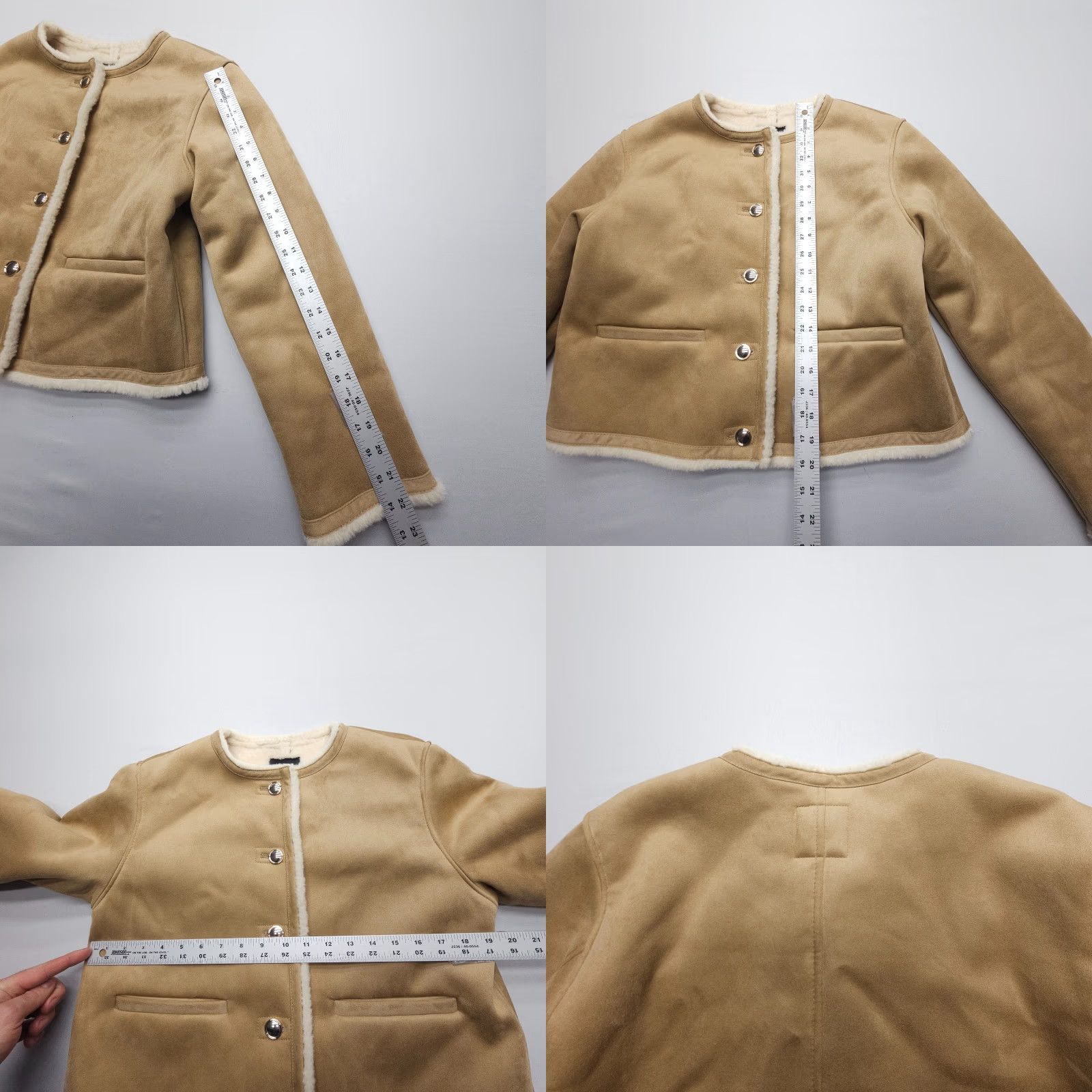 Zara Zara Coat Short Faux Fur Lined Double-Faced Button Tan Brown Size S Women Vintage No Size S / US 4 / IT 40 - 8 Thumbnail