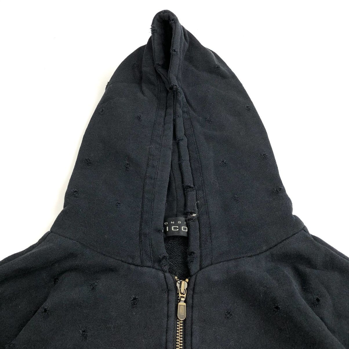 If Six Was Nine × Japanese Brand × Le Grande Bleu (L.G.B.) 1990s Monsieur Nicole Distressed Punk LGB Style Zip Hoodie Size US M / EU 48-50 / 2 - 4 Thumbnail