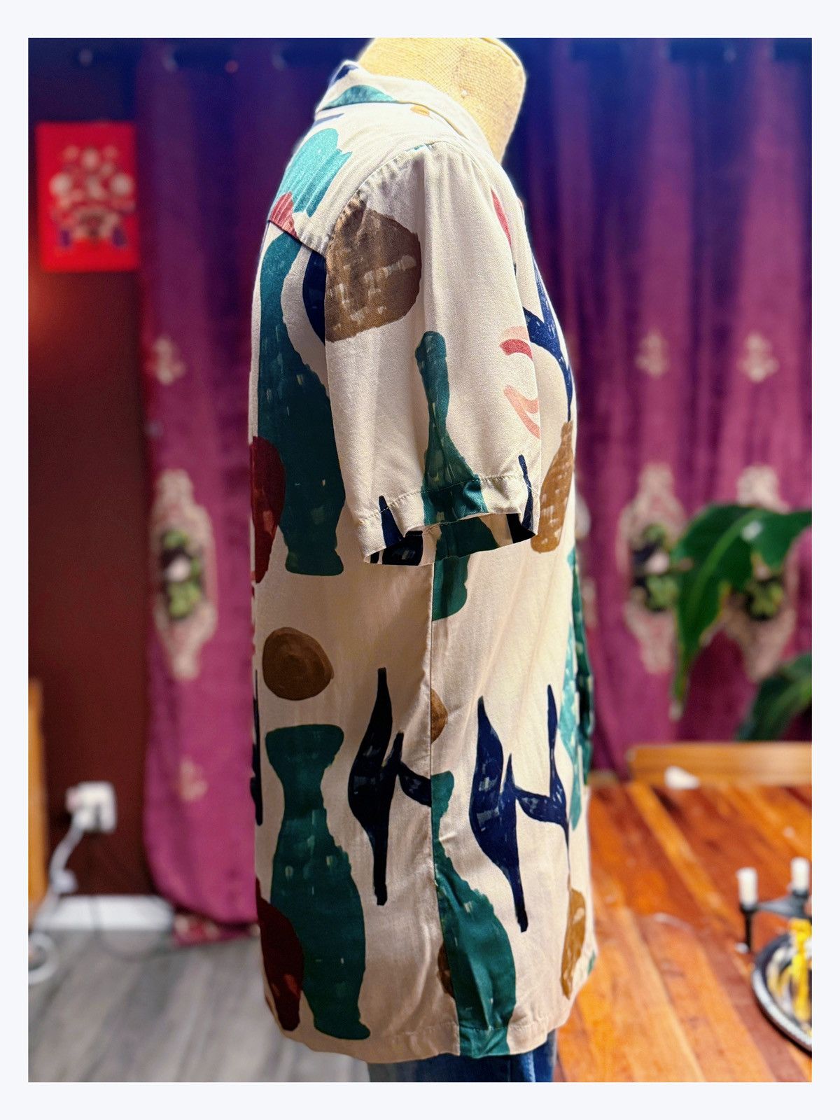 Asos Vintage-Style Abstract Pottery Print Shirt – Unisex M Size US M / EU 48-50 / 2 - 4 Thumbnail