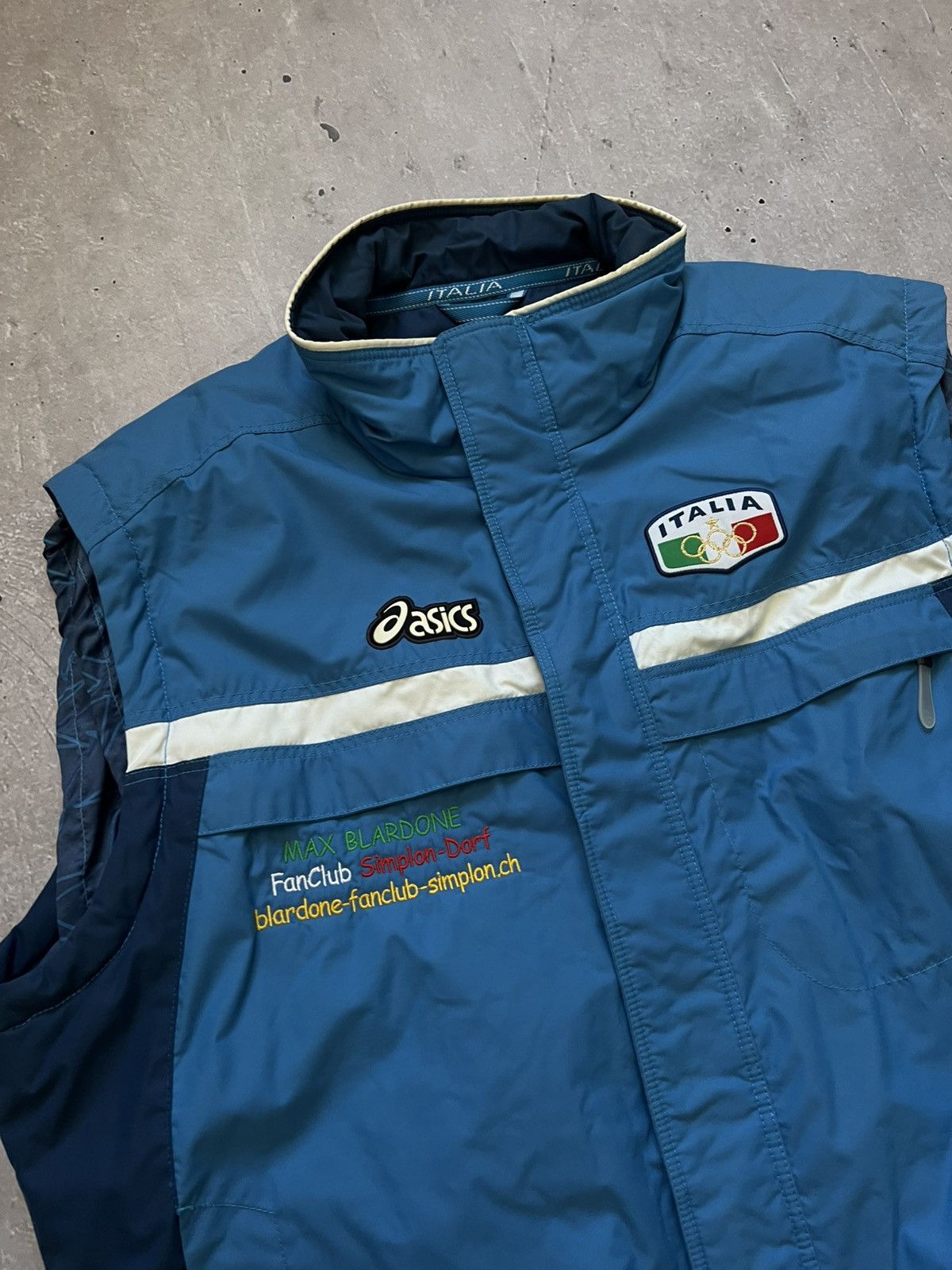 Asics Vintage ASICS Italia Olympic Vest Big Logo XL Size US XL / EU 56 / 4 - 3 Thumbnail
