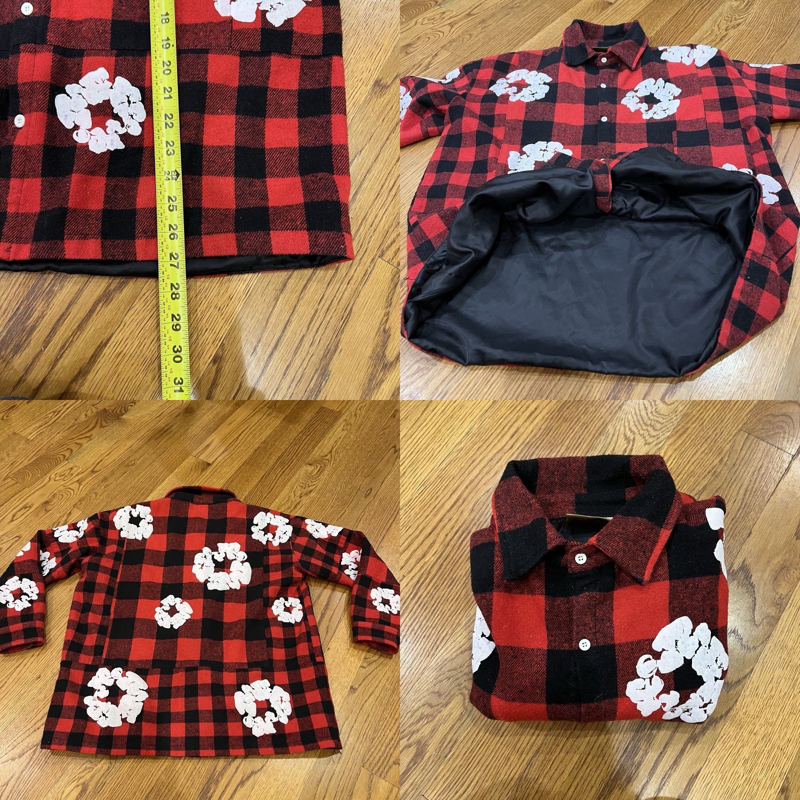 Vintage In Style Of Denim Tears Four Cactus Shacket Red Flannel Size Large Size US L / EU 52-54 / 3 - 8 Thumbnail