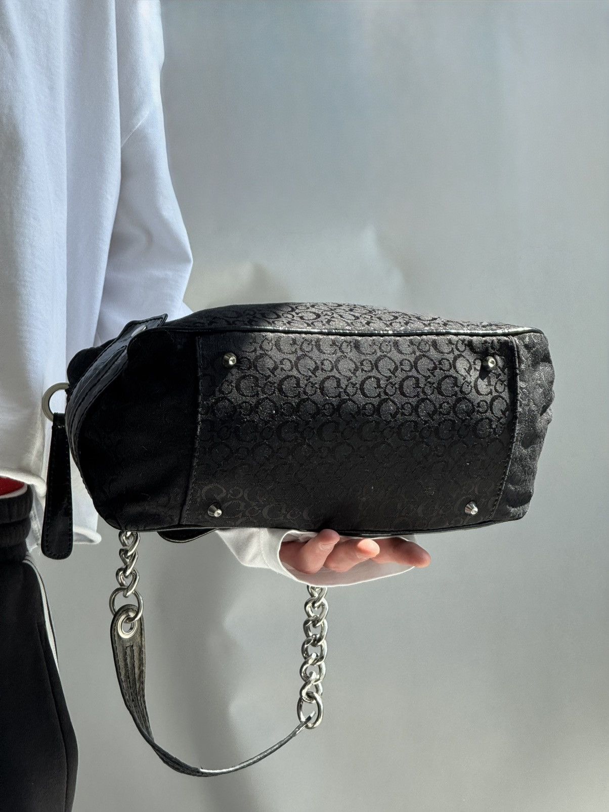 Guess vintage buckle logo bag baguette mini 00s Y2k Handbag