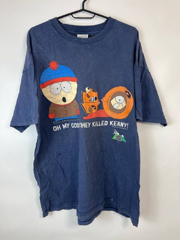 Vintage VINTAGE SOUTH PARK T-SHIRT STAN KENNY 90s CARTOON SZ XL RARE Size US XL / EU 56 / 4 - 1 Thumbnail