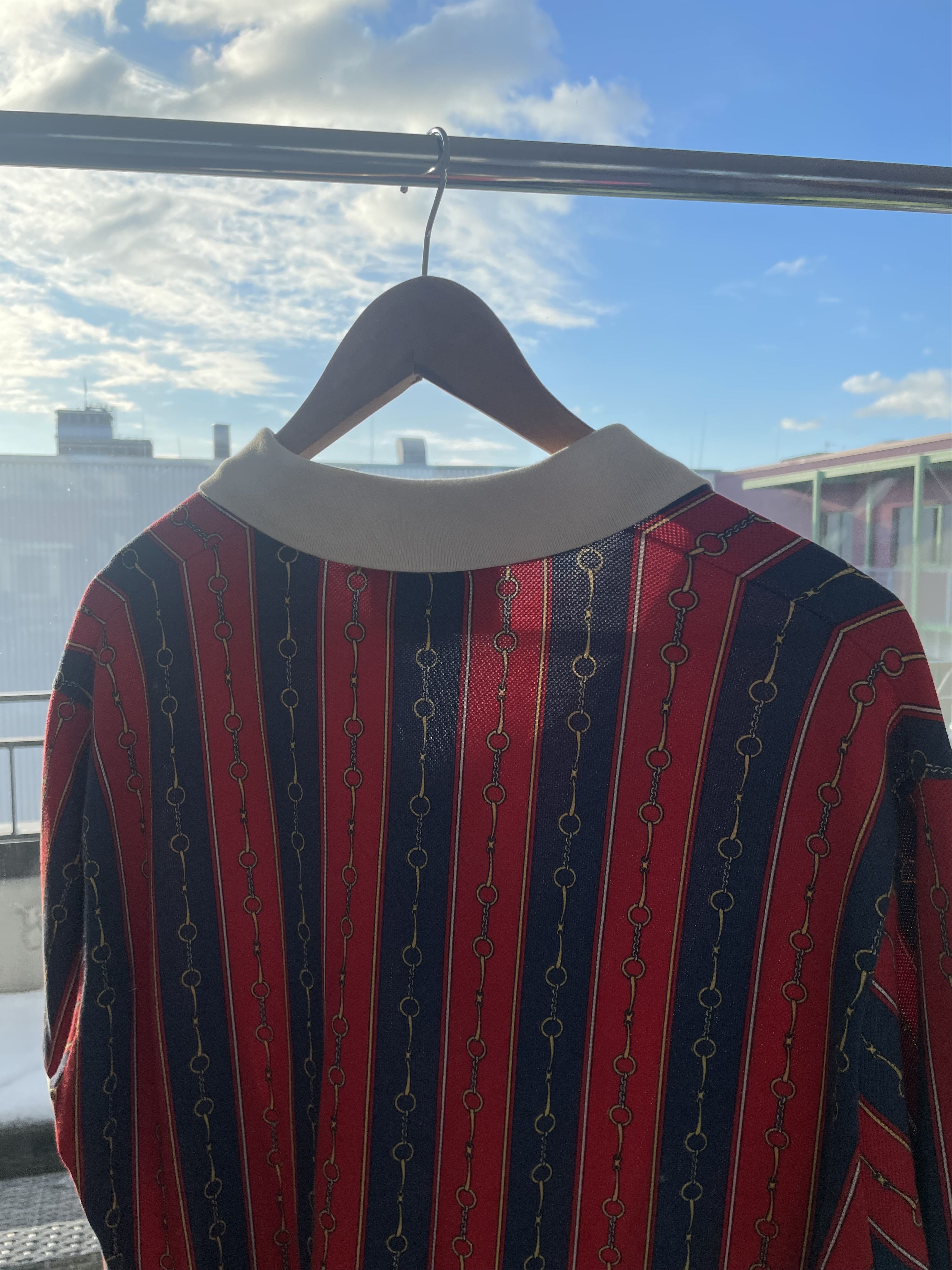 Gucci Gucci Red and Blue Chain Polo Size US L / EU 52-54 / 3 - 3 Thumbnail