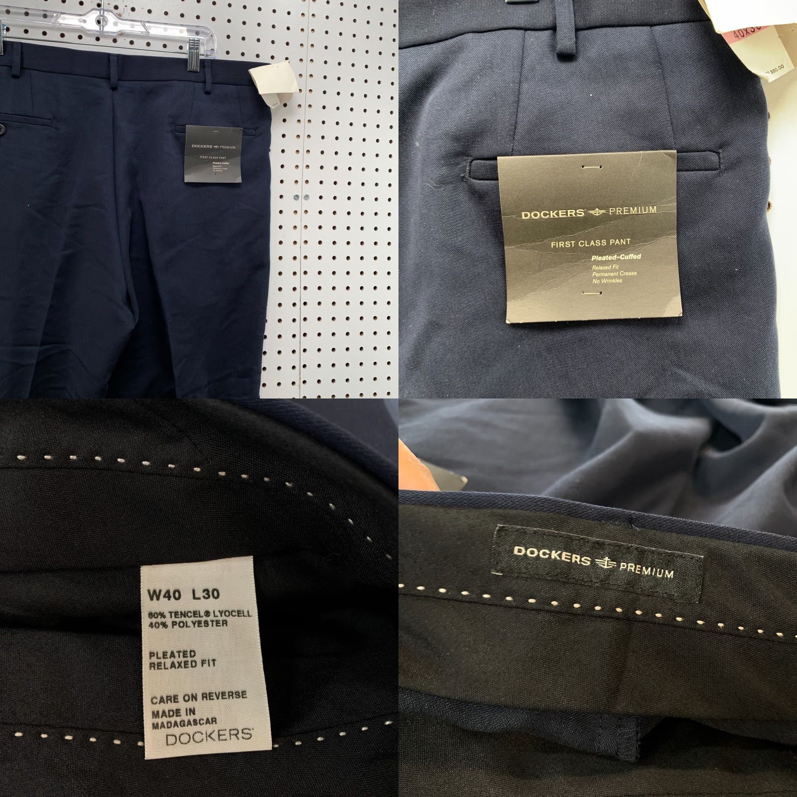 Dockers VINTAGE Dockers Men's Dress Pants Size 40x30 Classic Straight Business Casual Black NWT Size US 40 / EU 56 - 8 Thumbnail