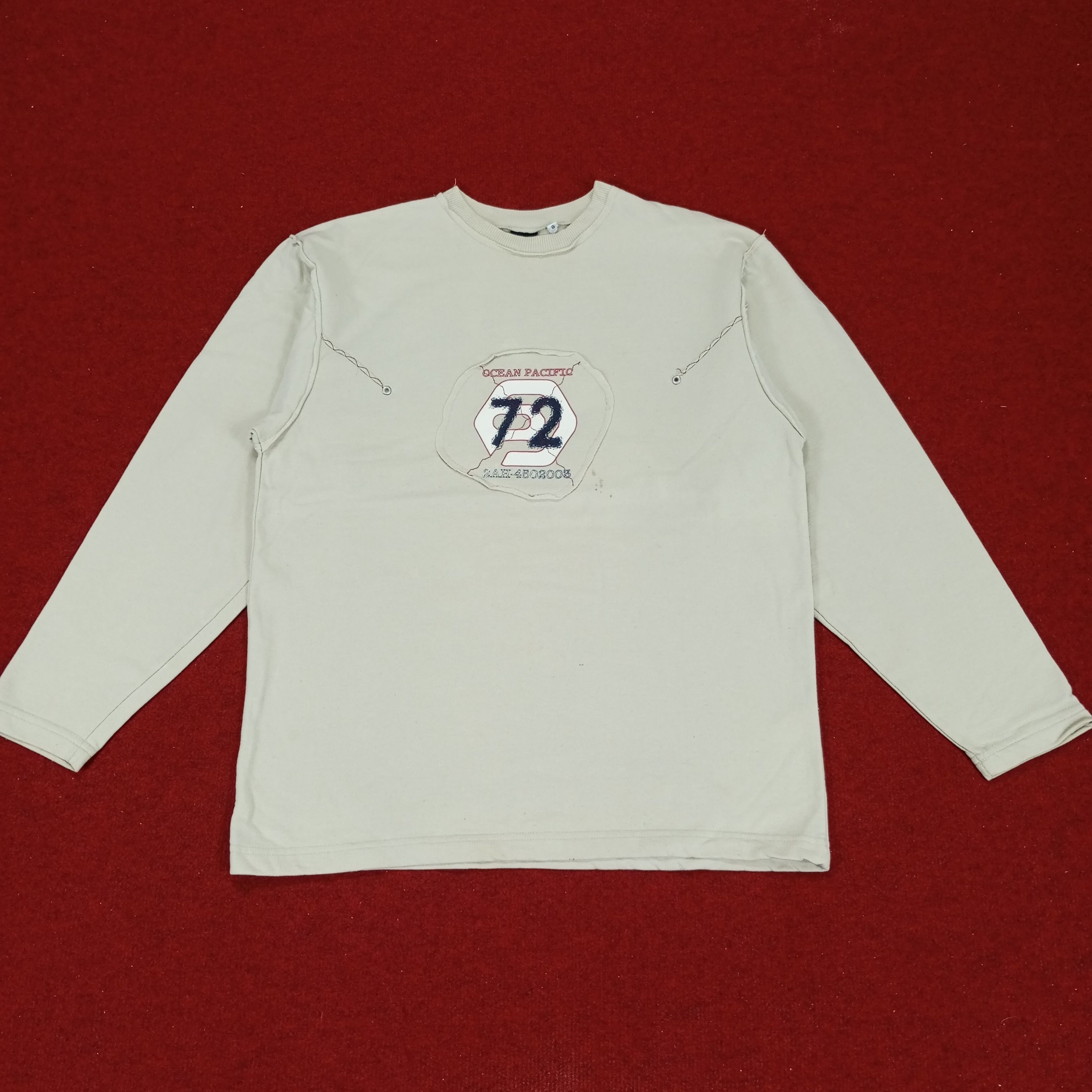 Ocean Pacific × Vintage Ocean Pacific Center Design Skater Surfing Style Sweatshirt Size US M / EU 48-50 / 2 - 1 Thumbnail