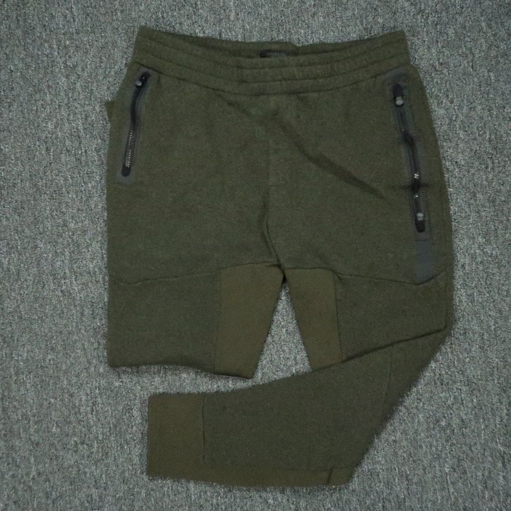 Vintage Greyson Pants Men M Green Sequoia Wool Blend Joggers Training Zip Pockets Slim Athletic 29in Inseam Size US 31 - 2 Thumbnail