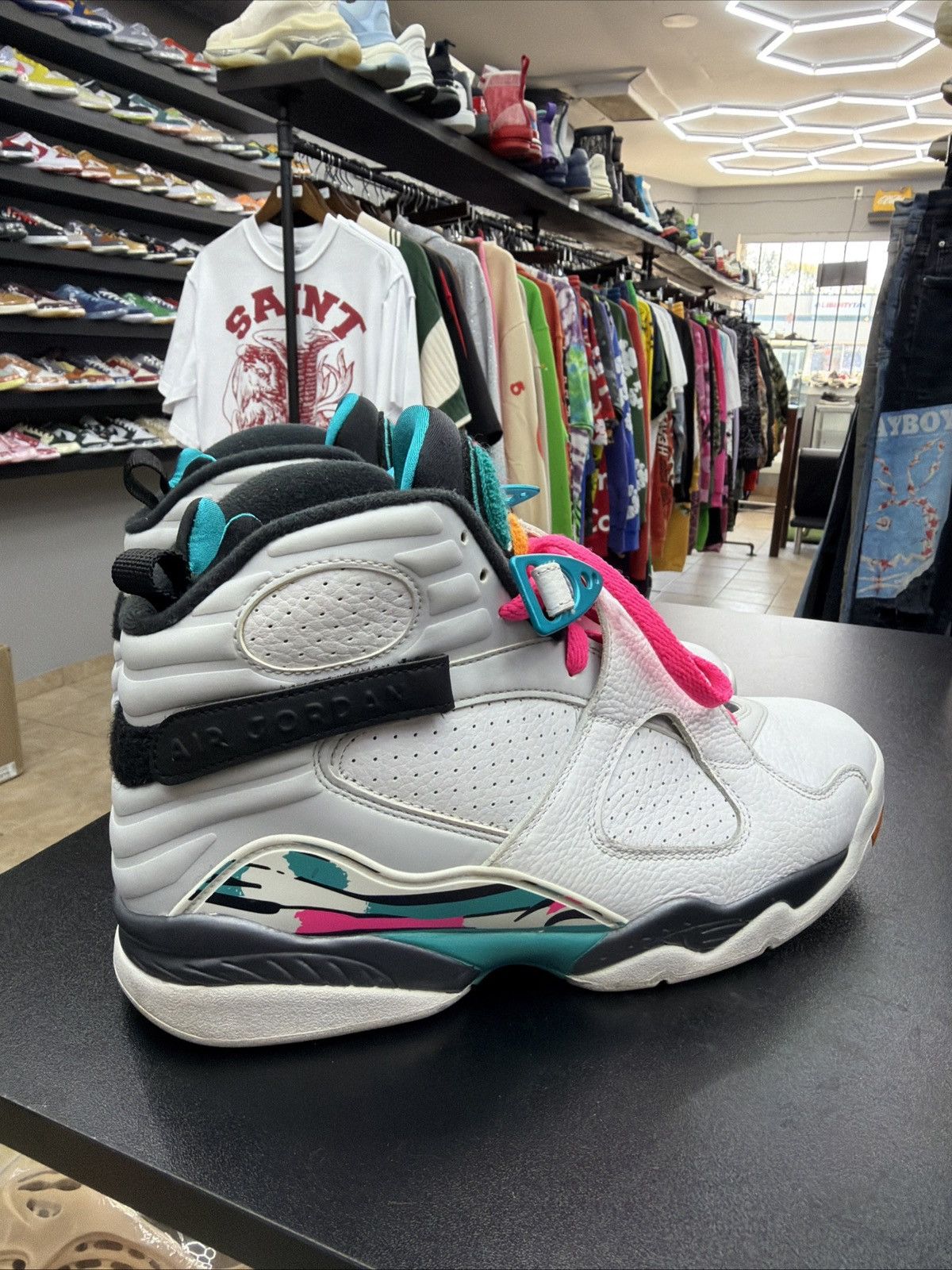 Jordan Brand Nike Air Jordan 8 Retro South Beach OG VIII 305381–113 Size US 9.5 / EU 42-43 - 21 Thumbnail
