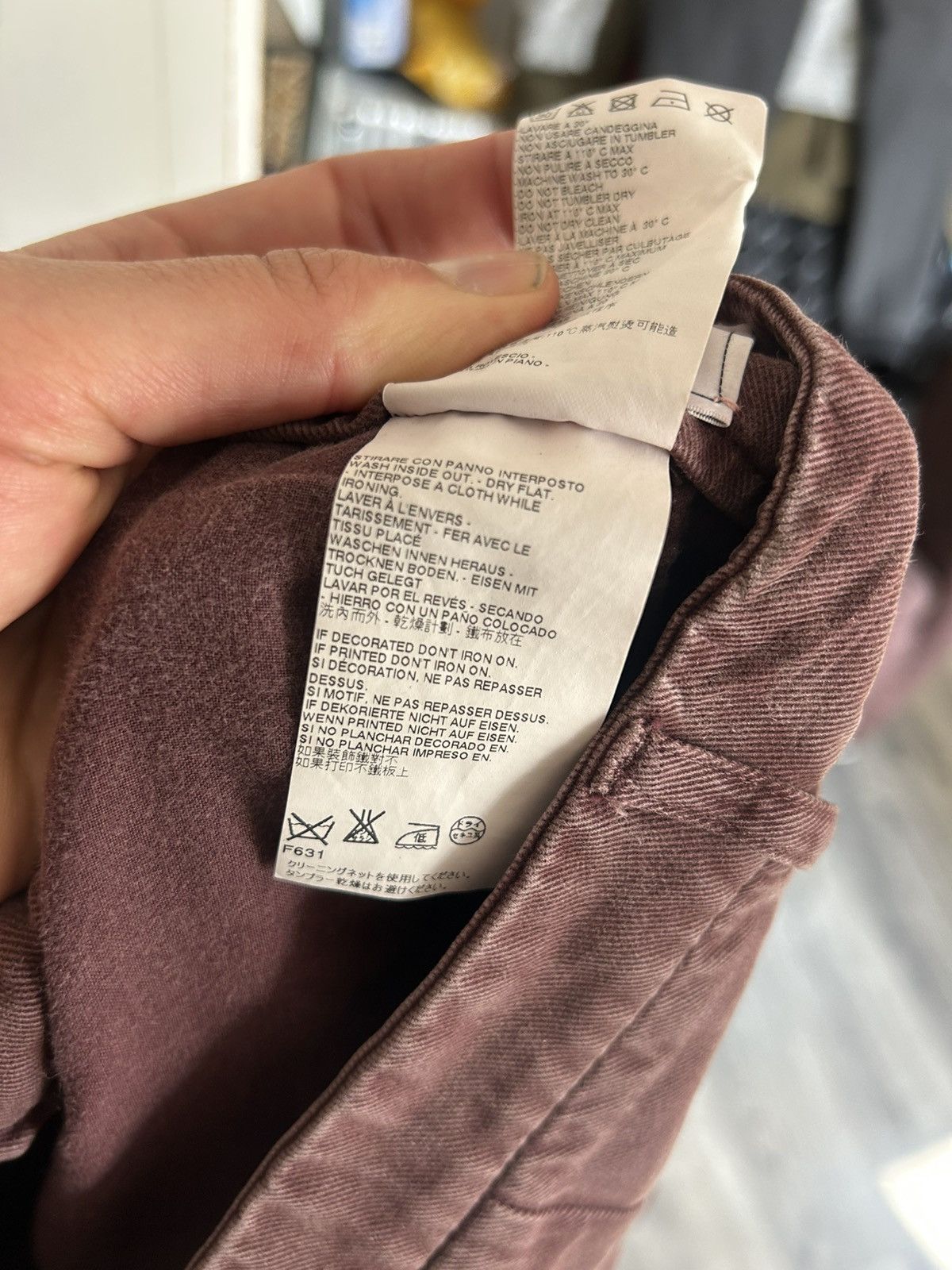 Maison Margiela Burgundy Cotton-Cashmere Trousers Size US 32 / EU 48 - 14 Thumbnail