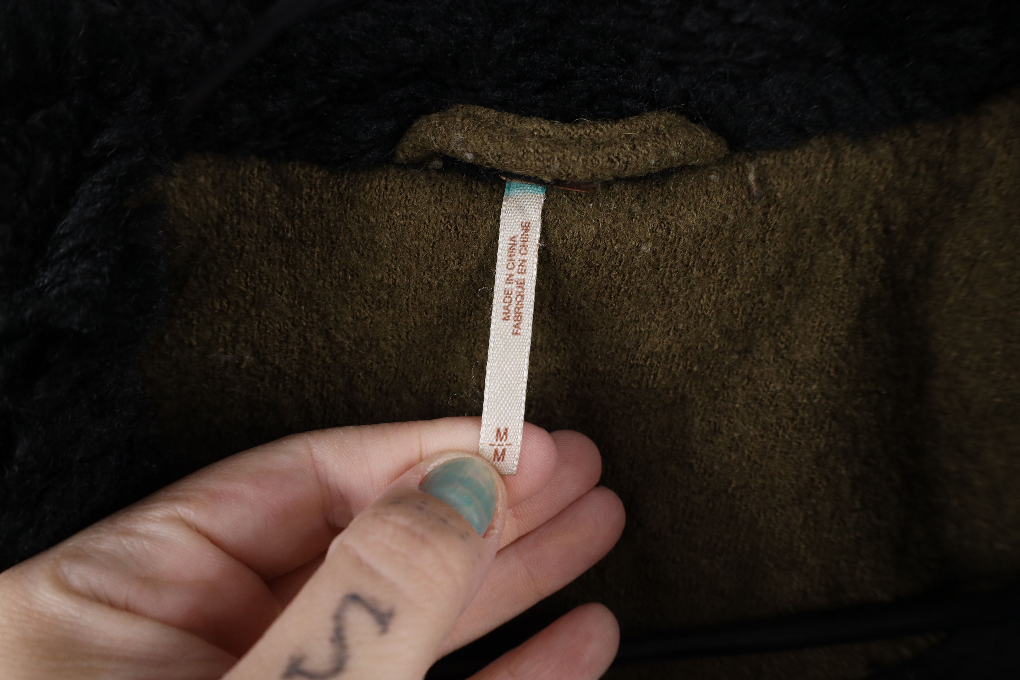 Free People × Vintage Free People Chic Asymmetrical Zip Wool Bomber Jacket Green Size M / US 6-8 / IT 42-44 - 6 Thumbnail