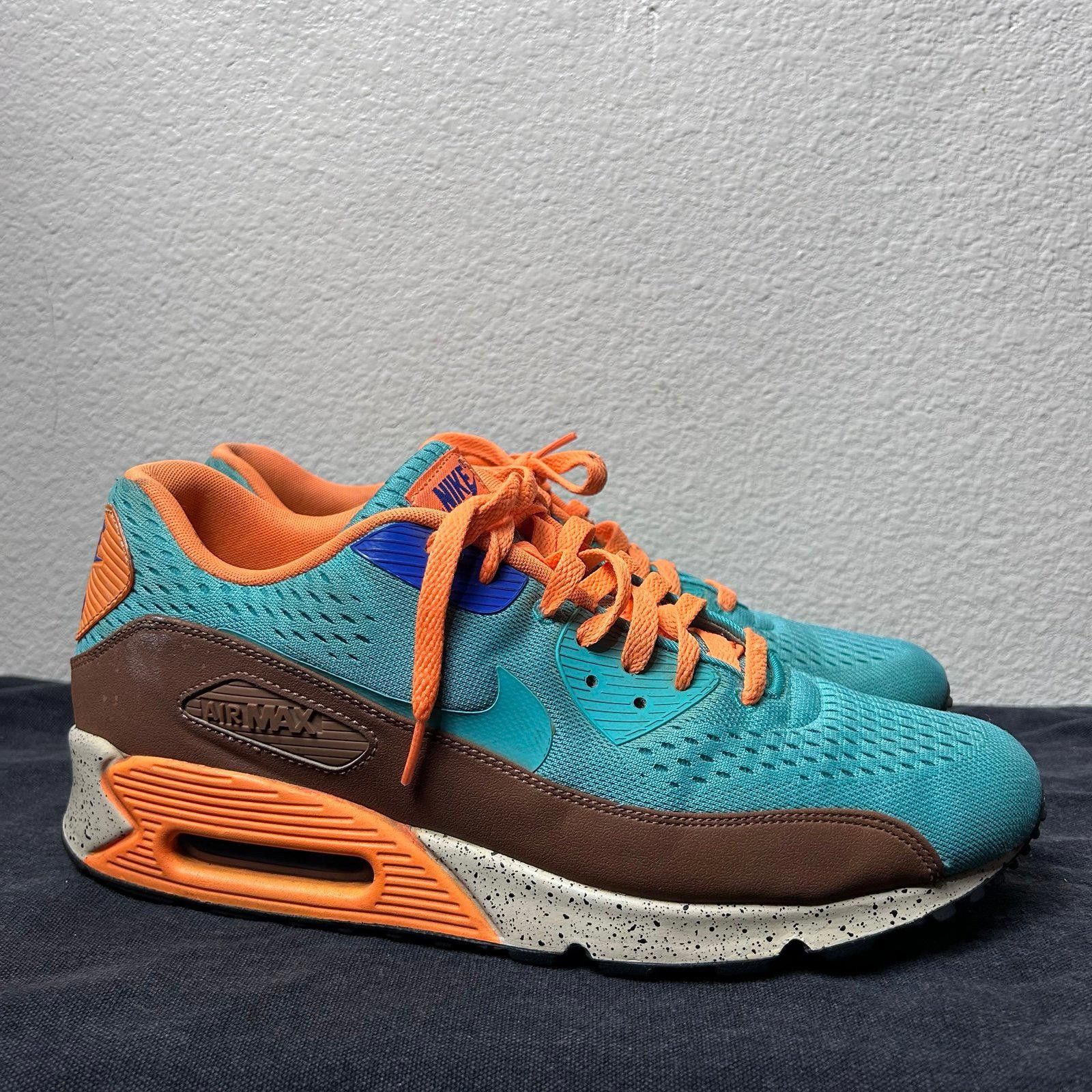 Nike Nike Air Max 90 EM (Teal / Orange / Brown) Rio Brown Beach Size US 12 / EU 45 - 3 Thumbnail