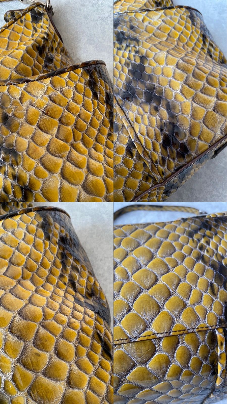 Giorgio Armani Giorgio Armani Python Style Calfskin Shoulder Travel Bag Size ONE SIZE - 16 Thumbnail