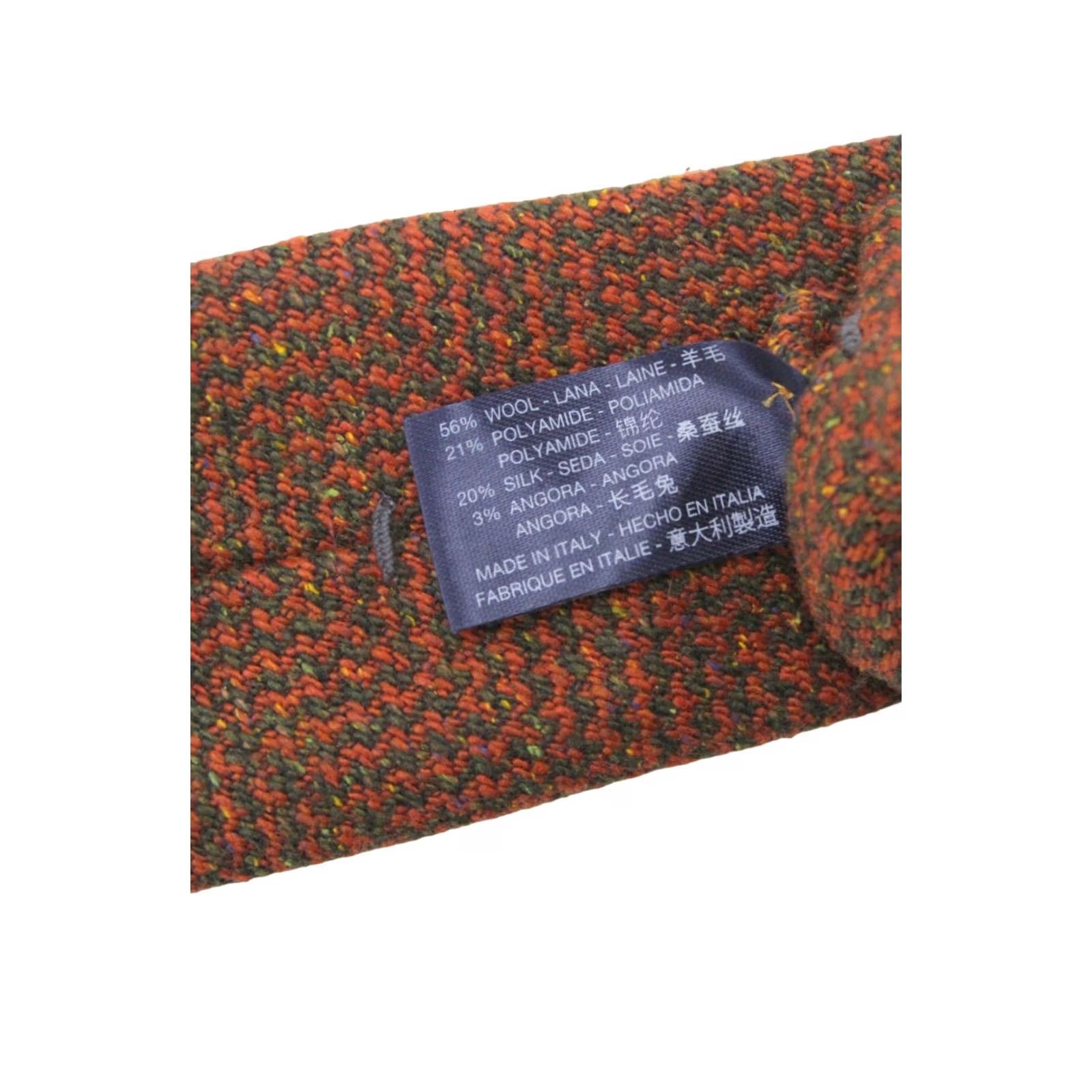 Suitsupply SUITSUPPLY Tie Men's Wool Silk Angora Blend Patterned Tied 152 X 7 CM Orange Size ONE SIZE - 6 Thumbnail