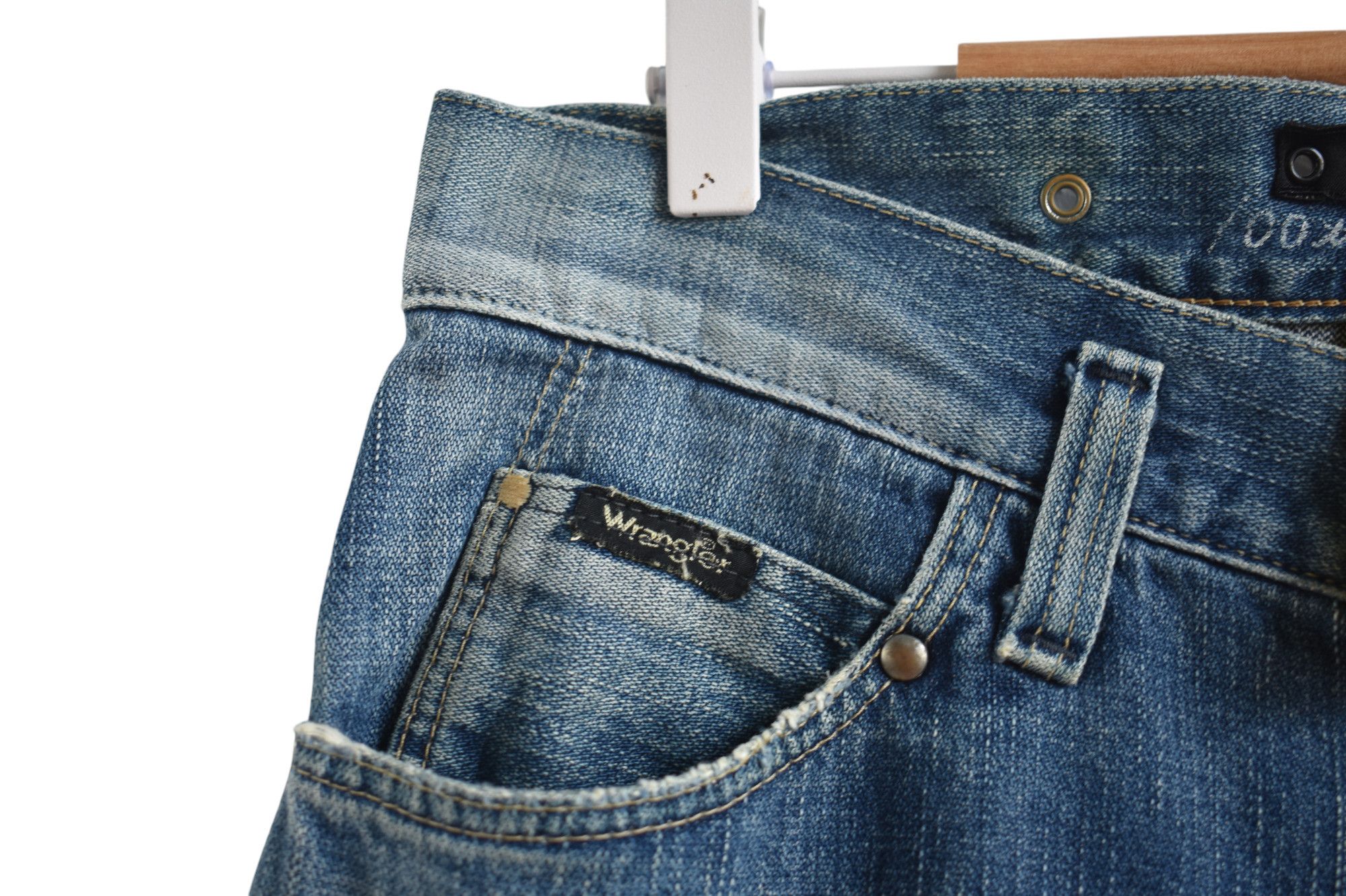 Vintage × Wrangler Vintage Wrangler 100th Anniversary Patchwork Jeans W31 Size US 31 - 5 Thumbnail