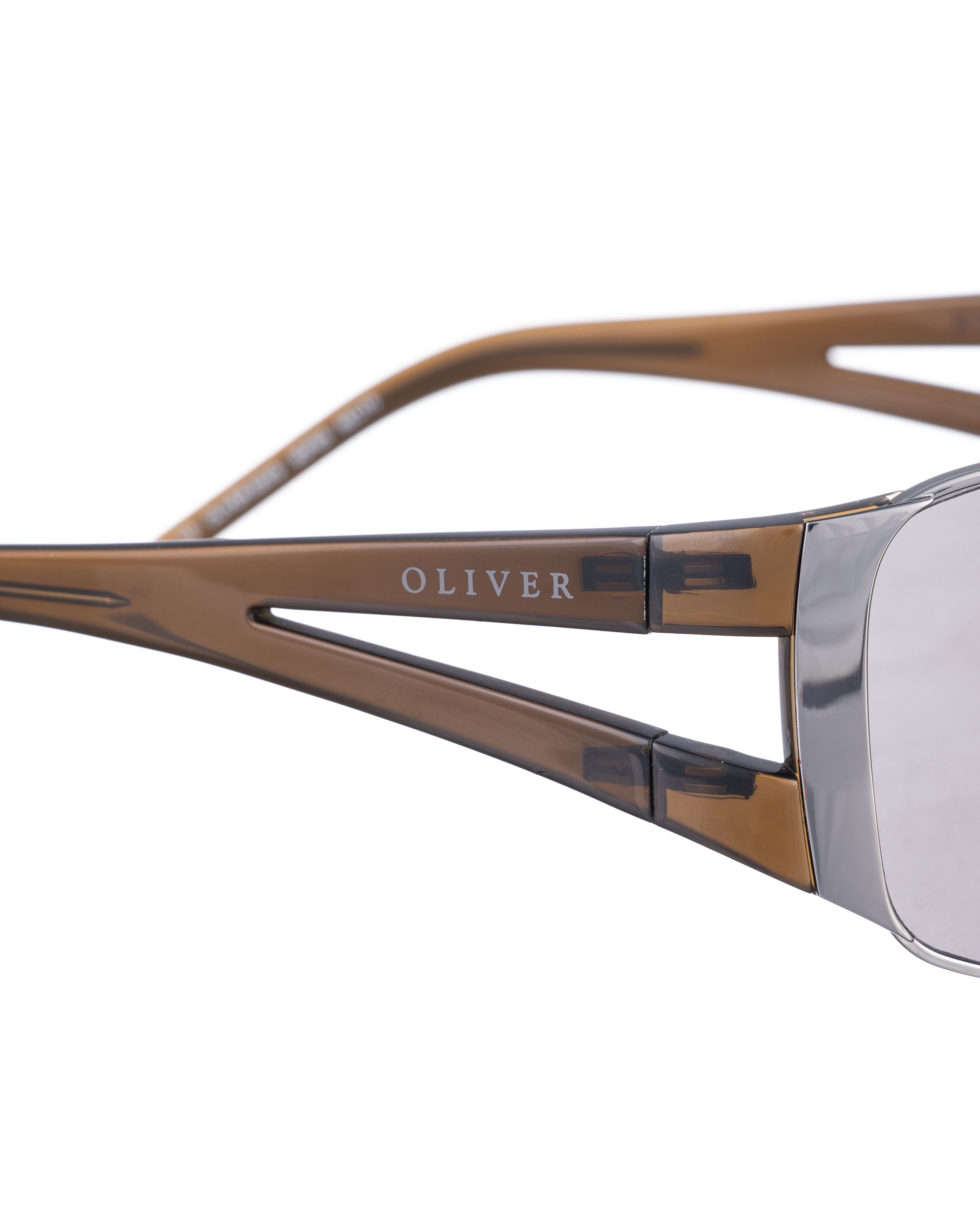 Valentino Oliver By Valentino 90s Brown Cut Out Wraparound Sunglasses Size ONE SIZE - 3 Thumbnail